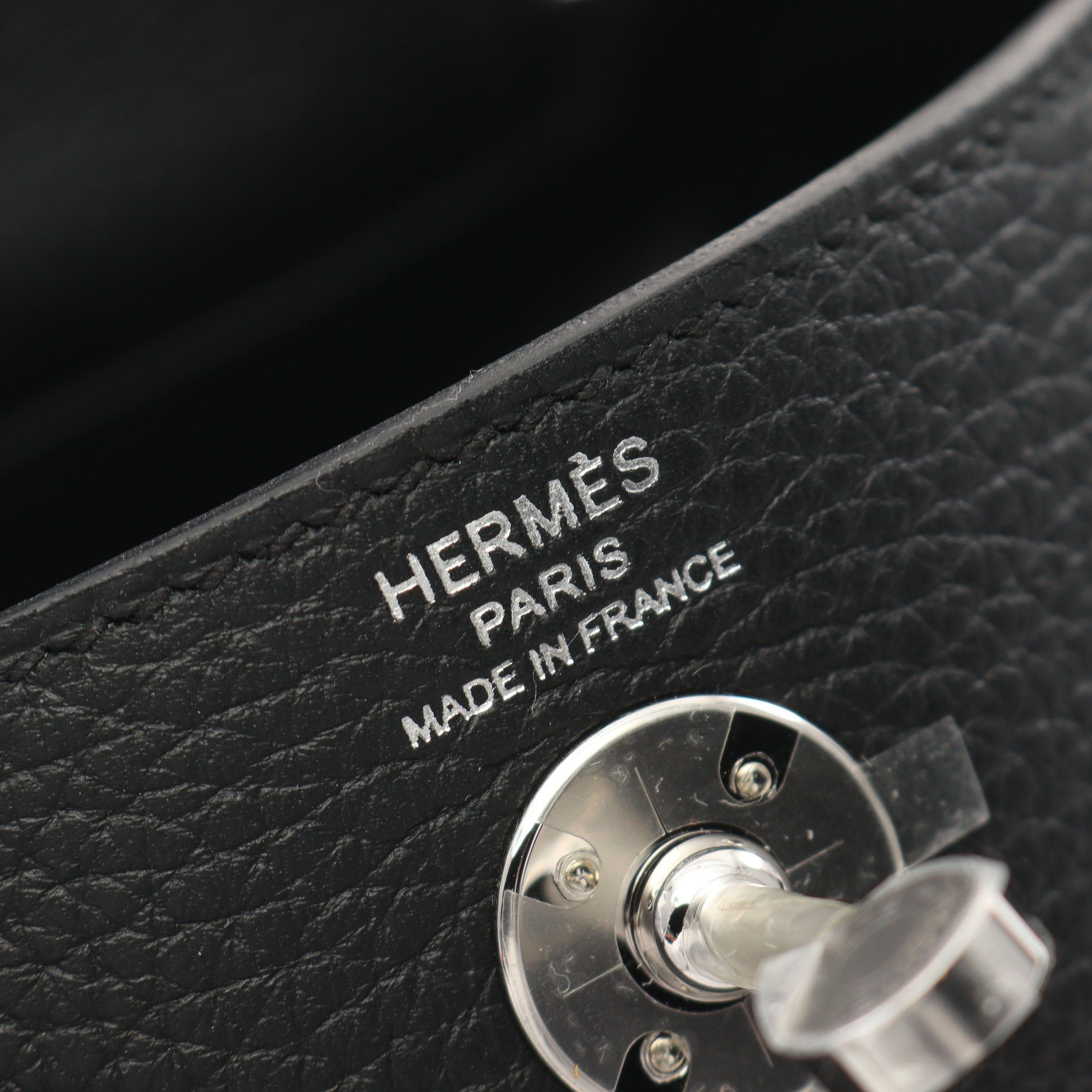 Hermes Hermes Lindy Mini Shoulder Bag Clemence Leather Black Silver Hardware Double Engraved Size ONE SIZE - 4 Thumbnail