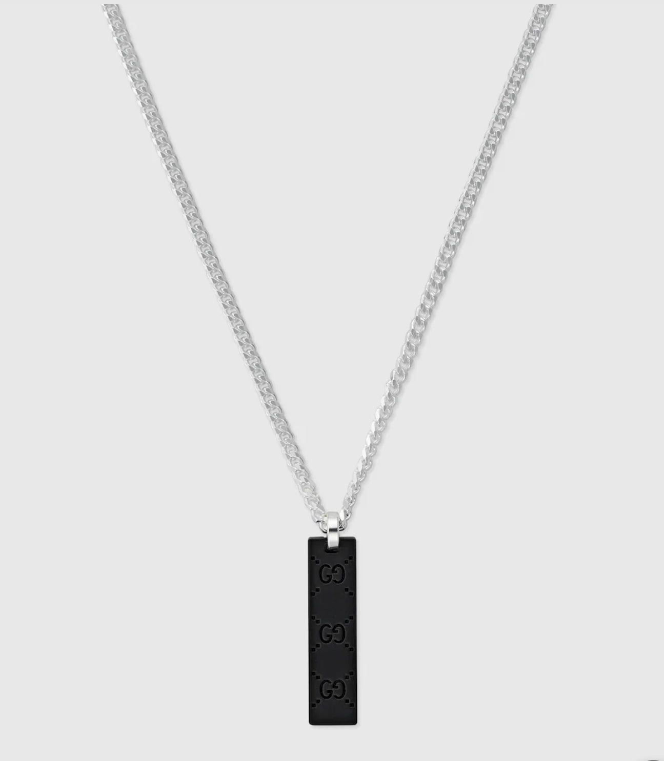 Gucci Gucci GG Tag Chain Unisex Necklace Size ONE SIZE - 2 Thumbnail