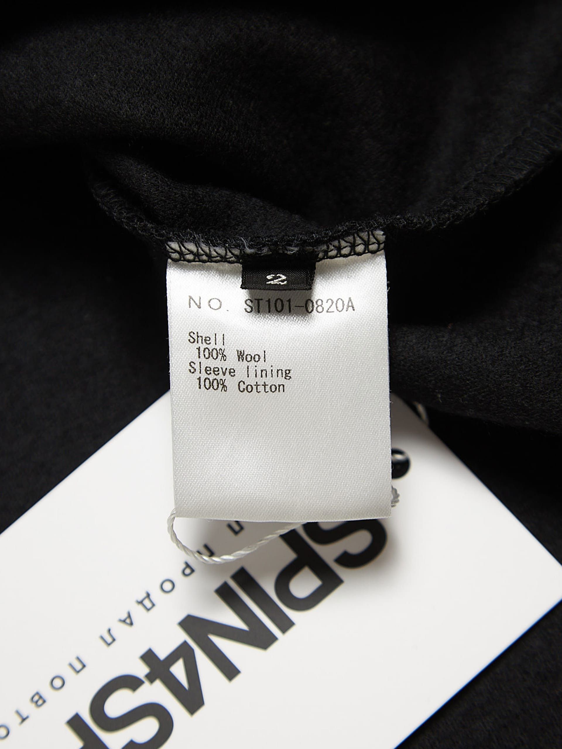 D.Hygen Black Double Layered Sleeve Wool Longsleeve Size US M / EU 48-50 / 2 - 4 Thumbnail