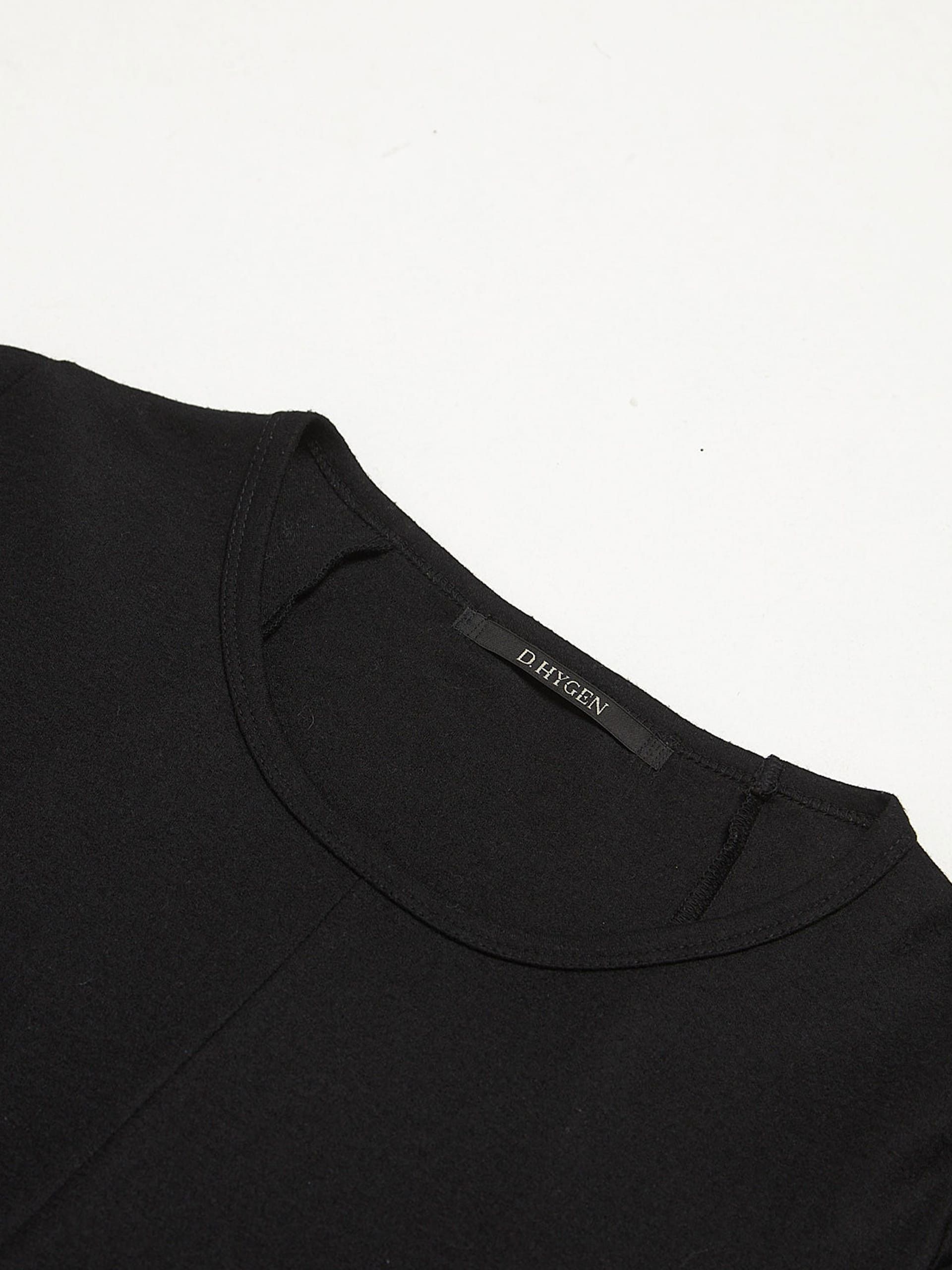 D.Hygen Black Double Layered Sleeve Wool Longsleeve Size US M / EU 48-50 / 2 - 3 Thumbnail