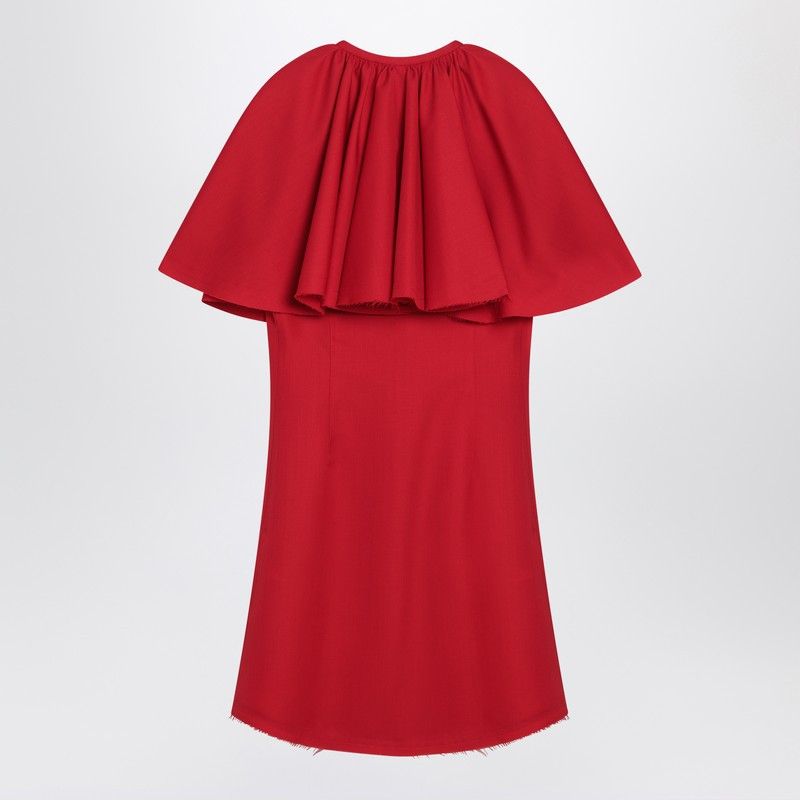 AMI Ami Paris Mini Red Wool Dress Size M / US 6-8 / IT 42-44 - 2 Thumbnail