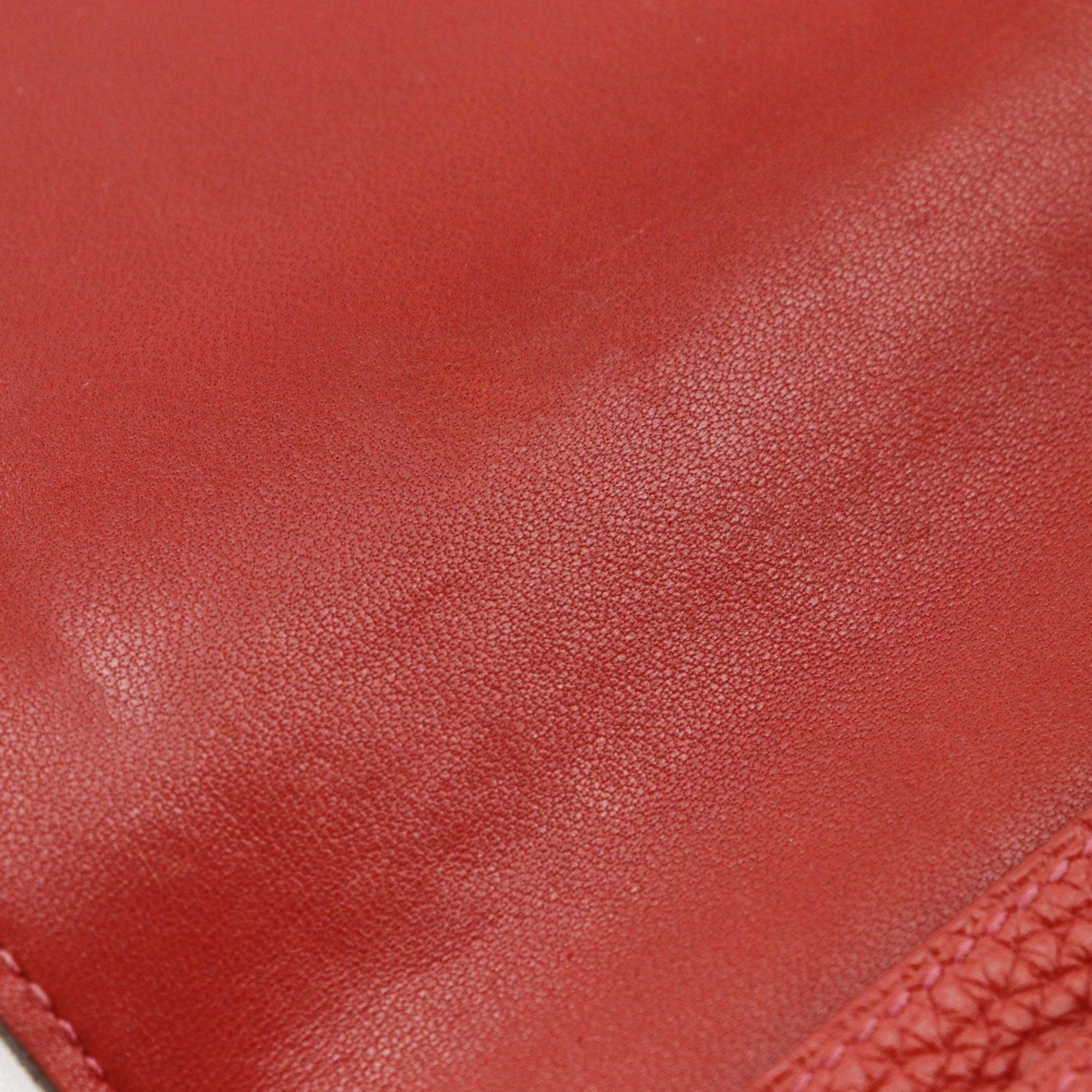 Hermes Hermes Dogon GM Long Wallet Taurillon Clemence 2014 Red □R Belt Clasp Ladies Size ONE SIZE - 7 Thumbnail
