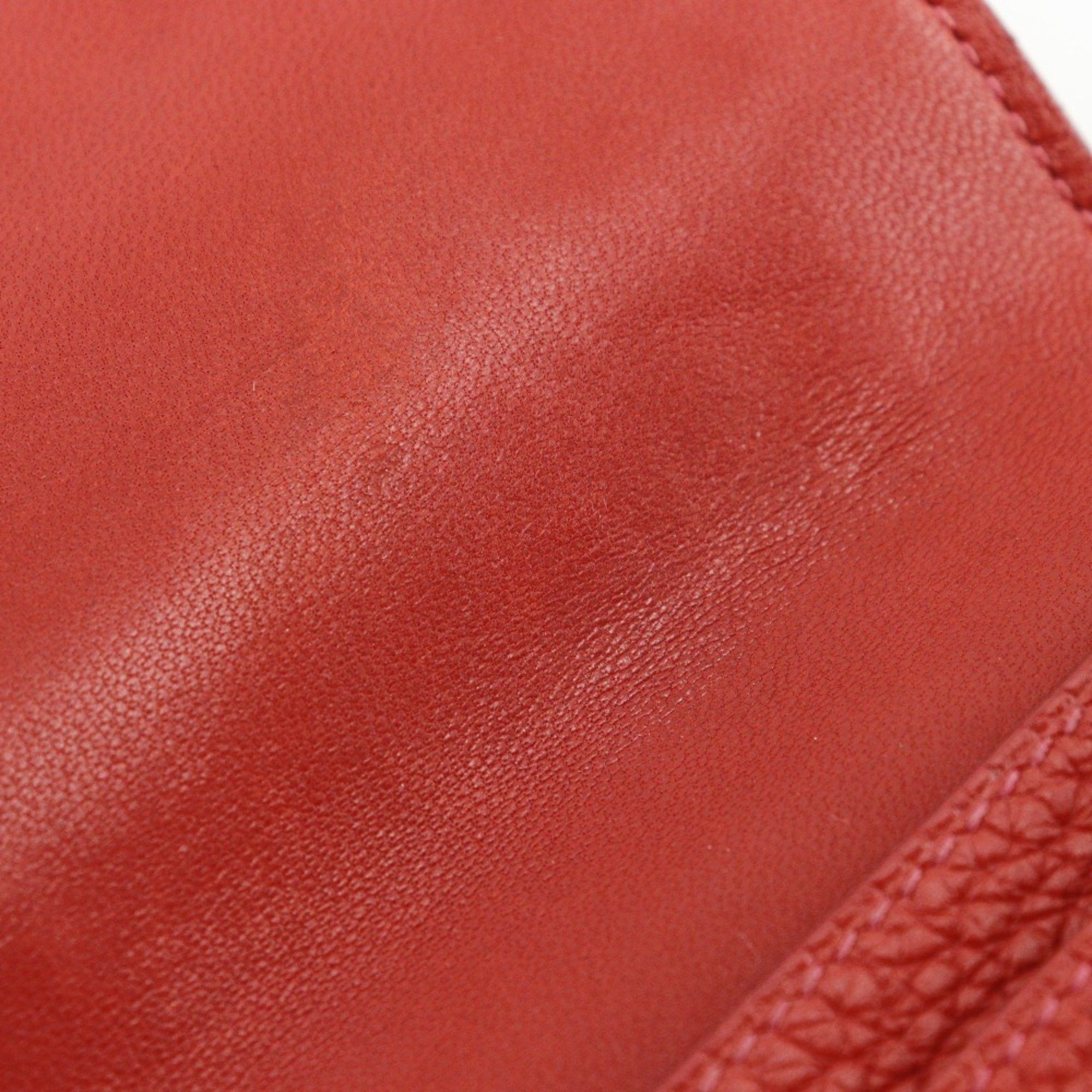 Hermes Hermes Dogon GM Long Wallet Taurillon Clemence 2014 Red □R Belt Clasp Ladies Size ONE SIZE - 8 Thumbnail