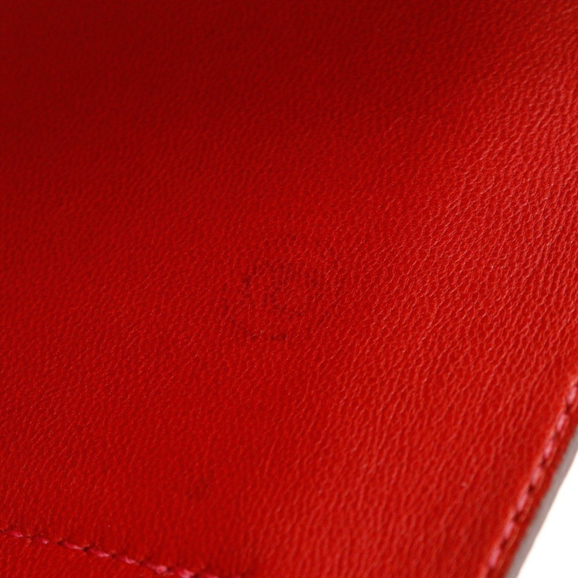 Hermes Hermes Dogon GM Long Wallet Taurillon Clemence 2014 Red □R Belt Clasp Ladies Size ONE SIZE - 9 Thumbnail