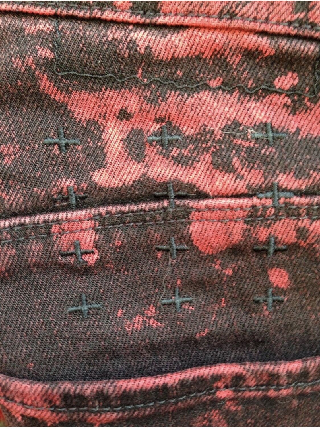 Ksubi Red / Blue Dyed Distressed Jeans Size US 32 / EU 48 - 3 Thumbnail