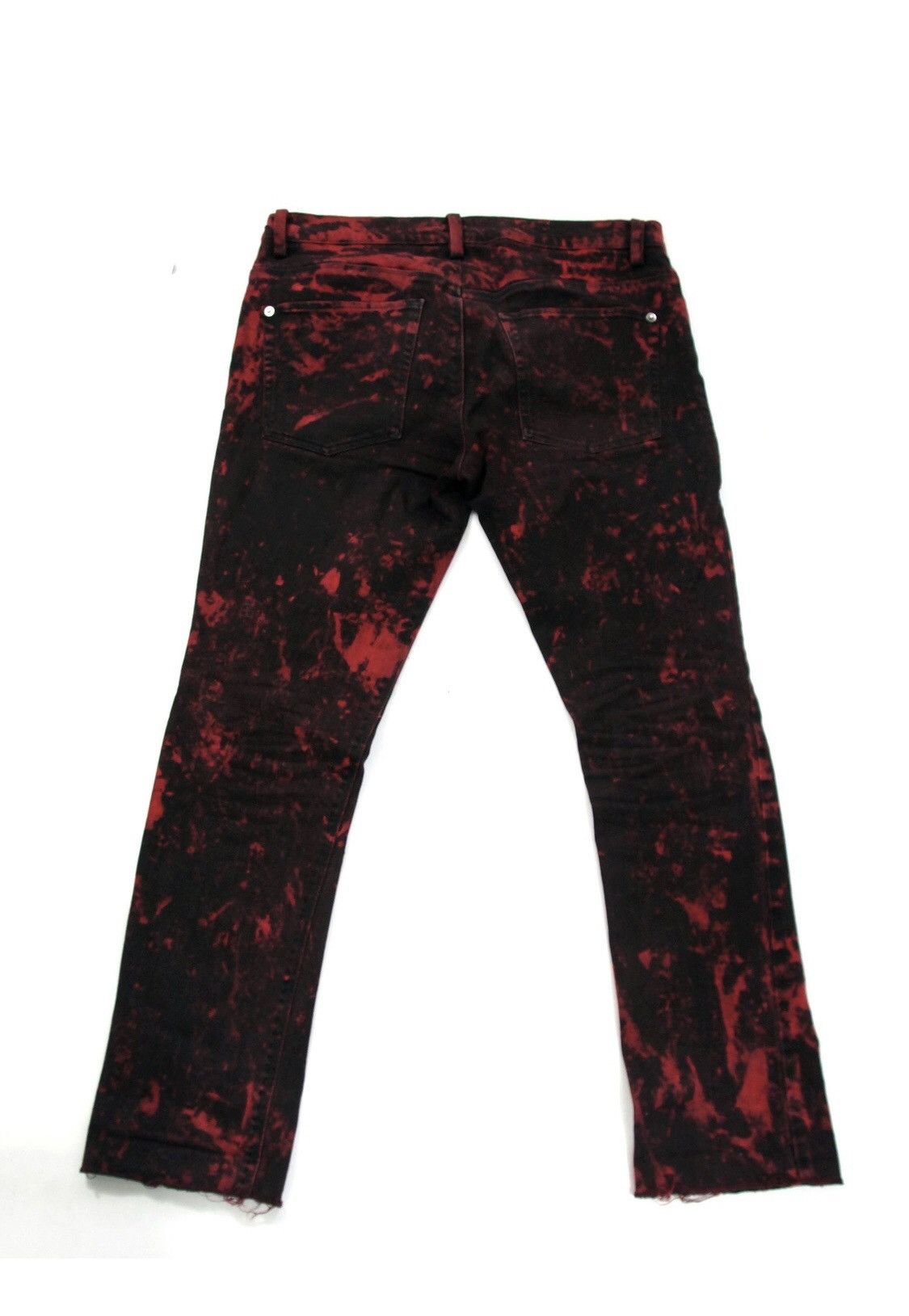 Ksubi Red / Blue Dyed Distressed Jeans Size US 32 / EU 48 - 2 Thumbnail