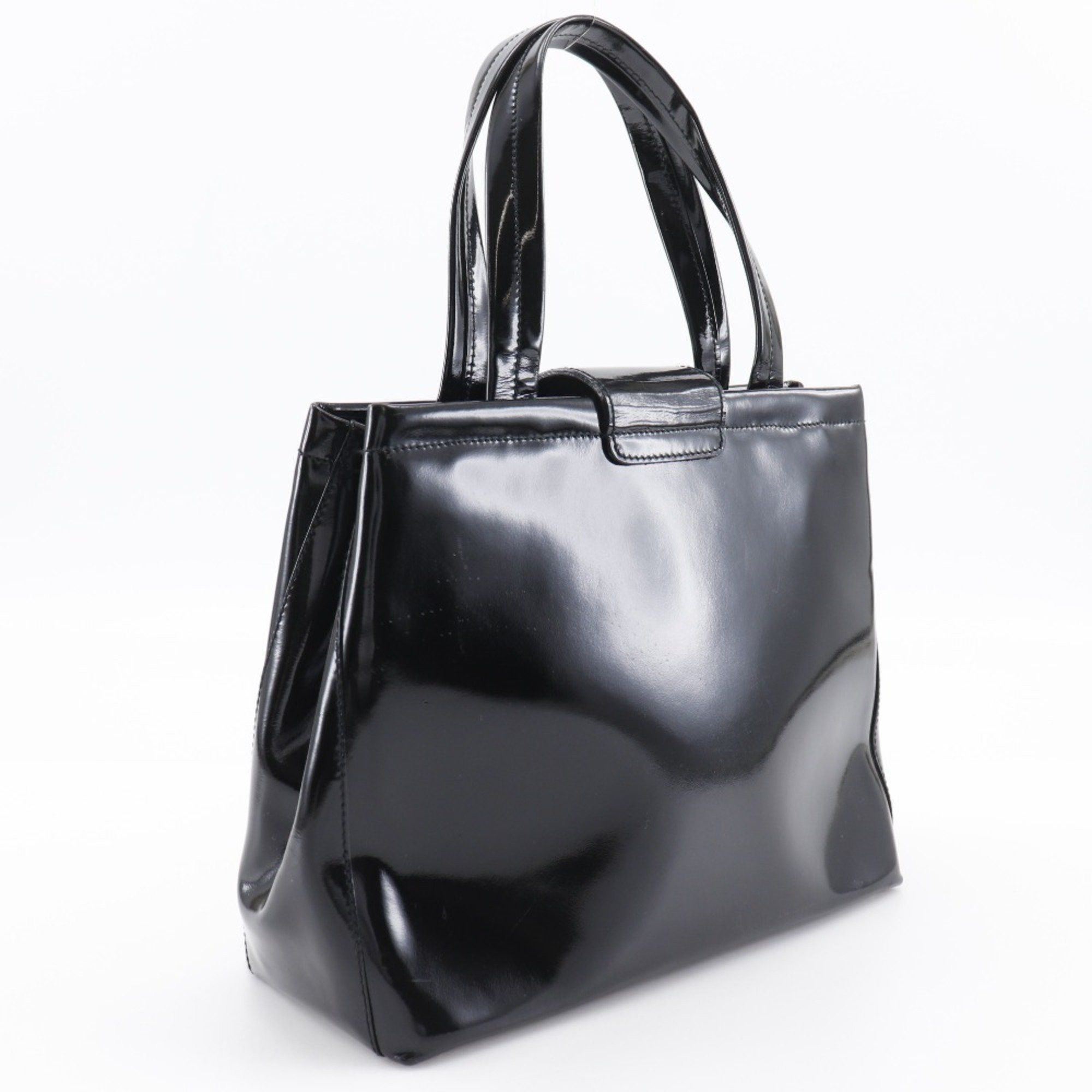 Salvatore Ferragamo Salvatore Ferragamo Vara handbag, patent leather, black, Vala, women's Size ONE SIZE - 3 Thumbnail