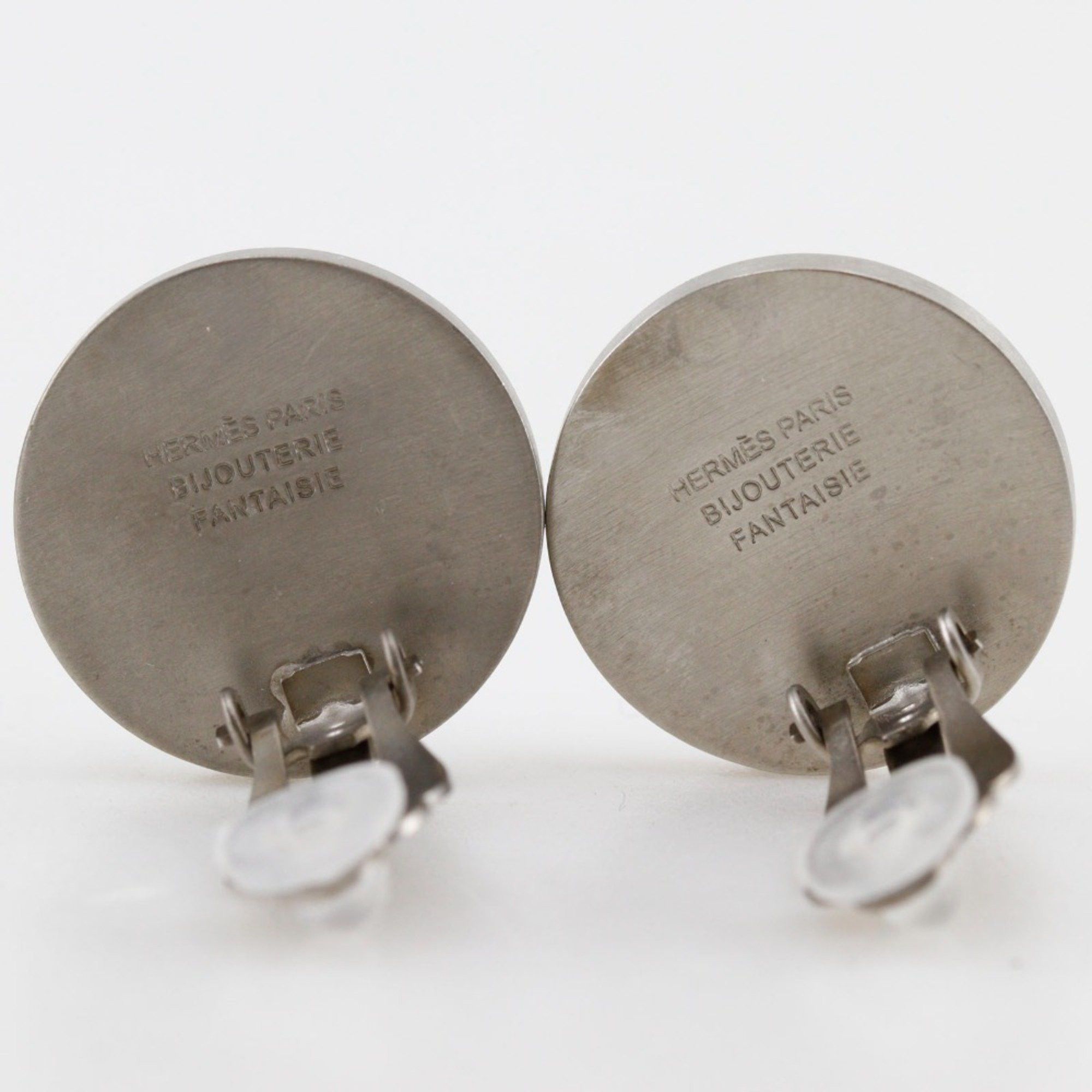 Hermes Hermes Seria Earrings BIJOUTERIE FANTAISIE x Shell Silver Approx. 12.0g Ceria Women's Size ONE SIZE - 4 Thumbnail