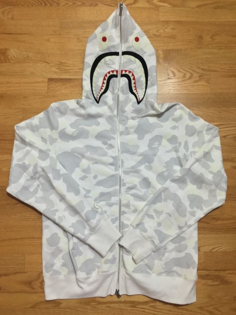 Black/grey Camo Shark Bape Hoodie Full Zip up for Sale in Killeen, TX -  OfferUp