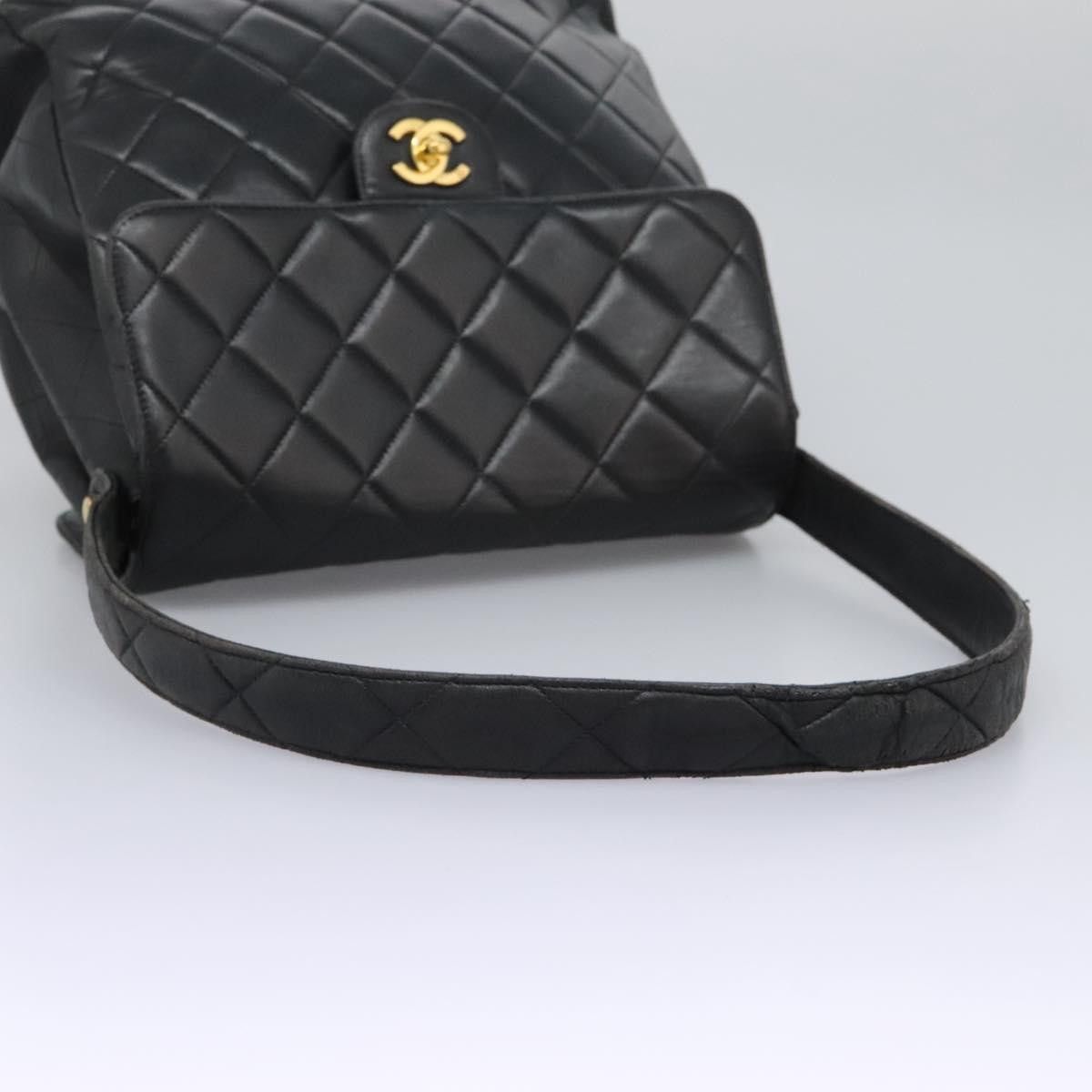 Chanel Classic Flap Black Leather Shoulder Bag (Pre-Owned) Size ONE SIZE - 10 Thumbnail