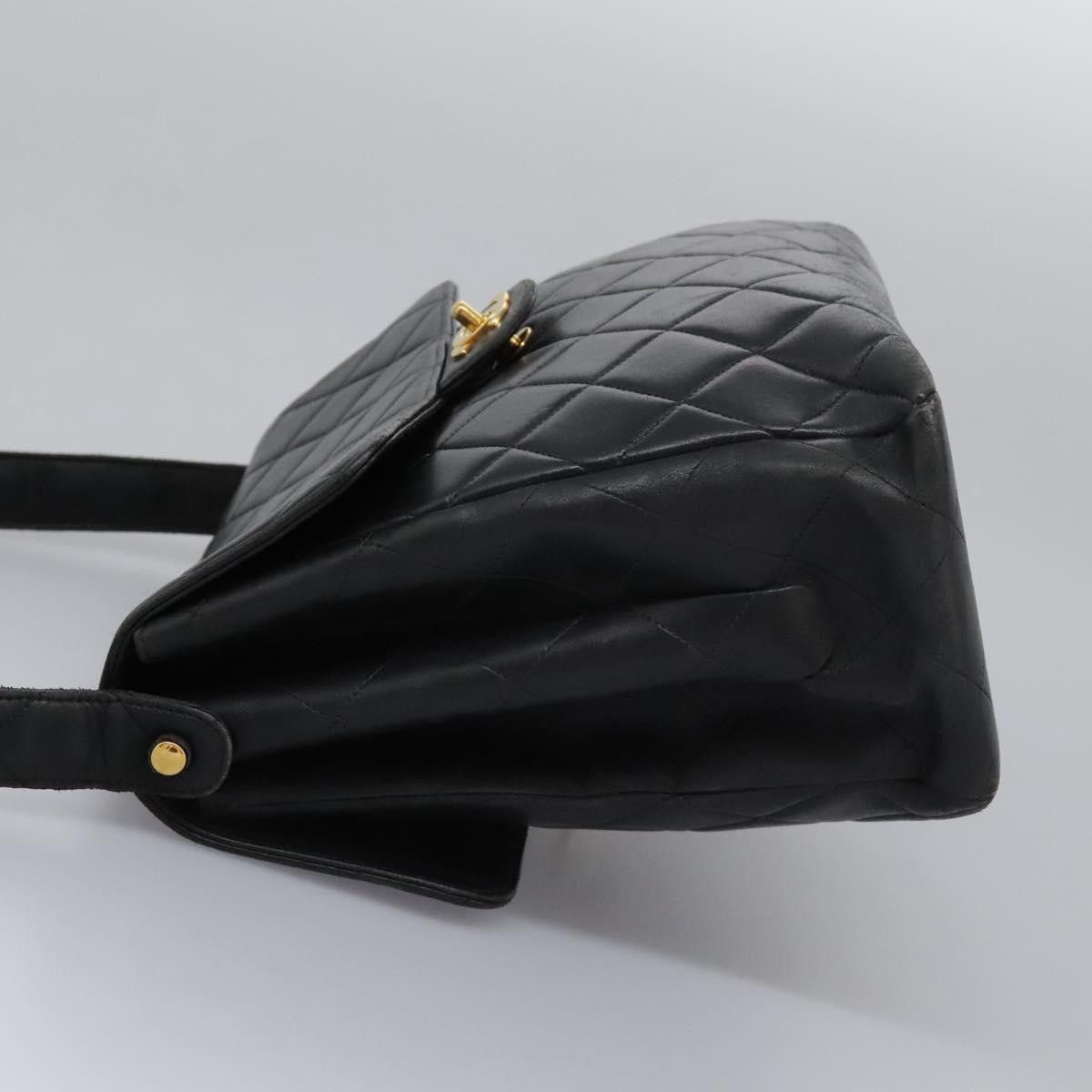Chanel Classic Flap Black Leather Shoulder Bag (Pre-Owned) Size ONE SIZE - 4 Thumbnail