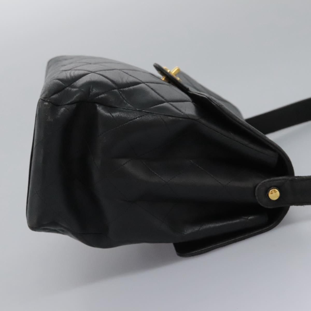 Chanel Classic Flap Black Leather Shoulder Bag (Pre-Owned) Size ONE SIZE - 3 Thumbnail