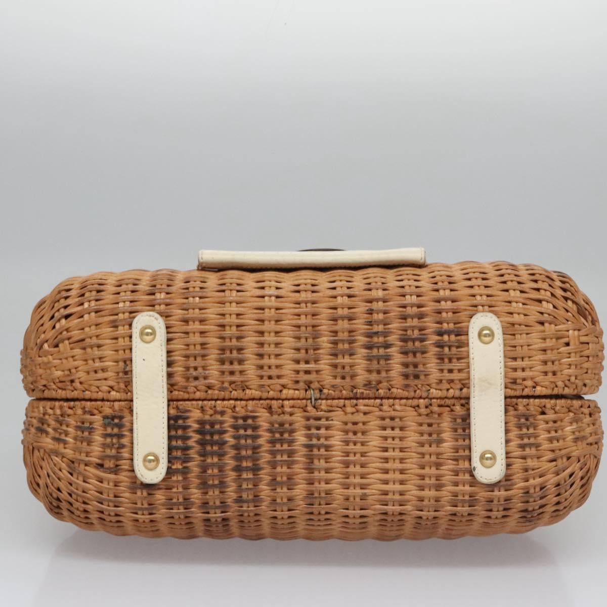Salvatore Ferragamo Gancini Brown Wicker Handbag (Pre-Owned) Size ONE SIZE - 19 Thumbnail