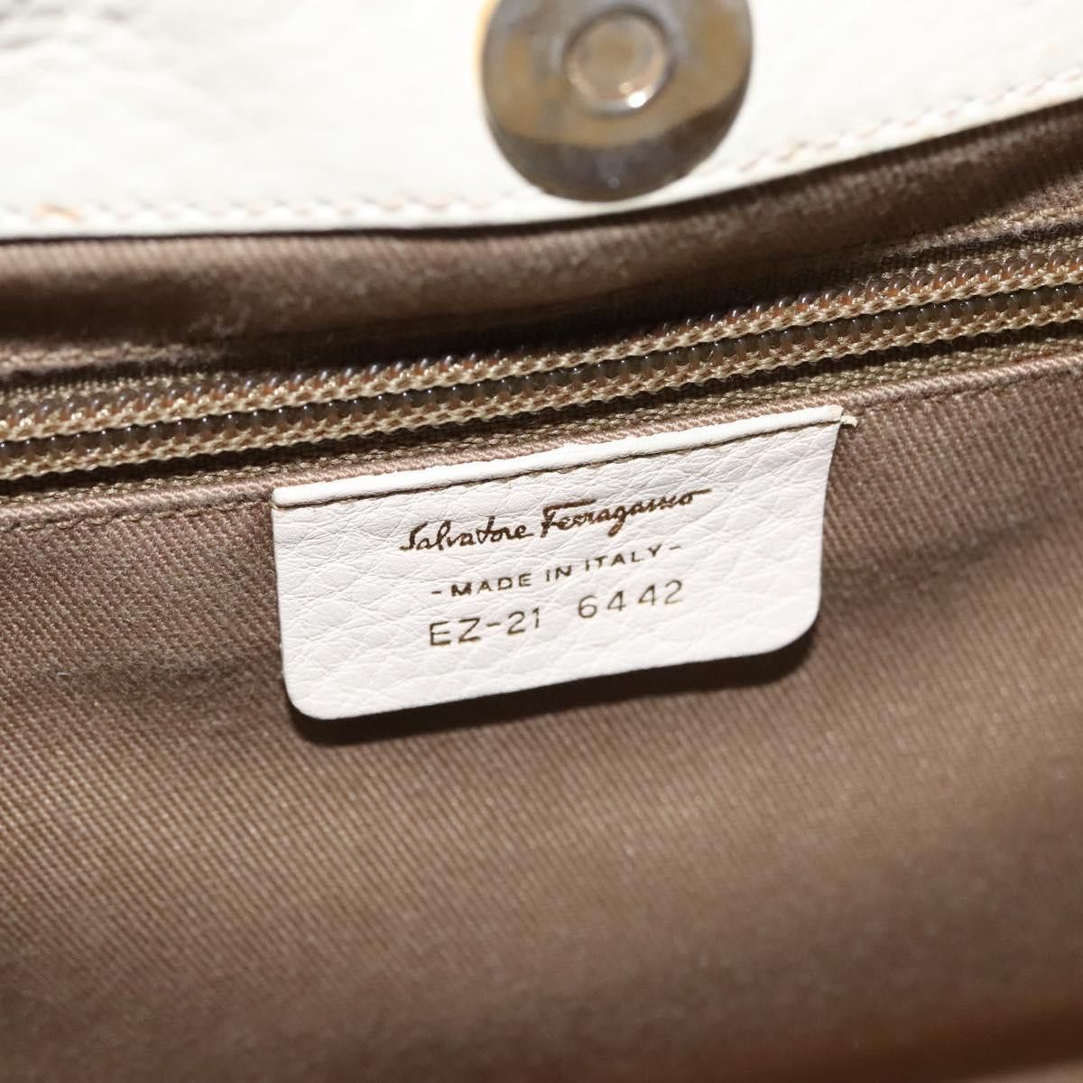 Salvatore Ferragamo Gancini Brown Wicker Handbag (Pre-Owned) Size ONE SIZE - 16 Thumbnail