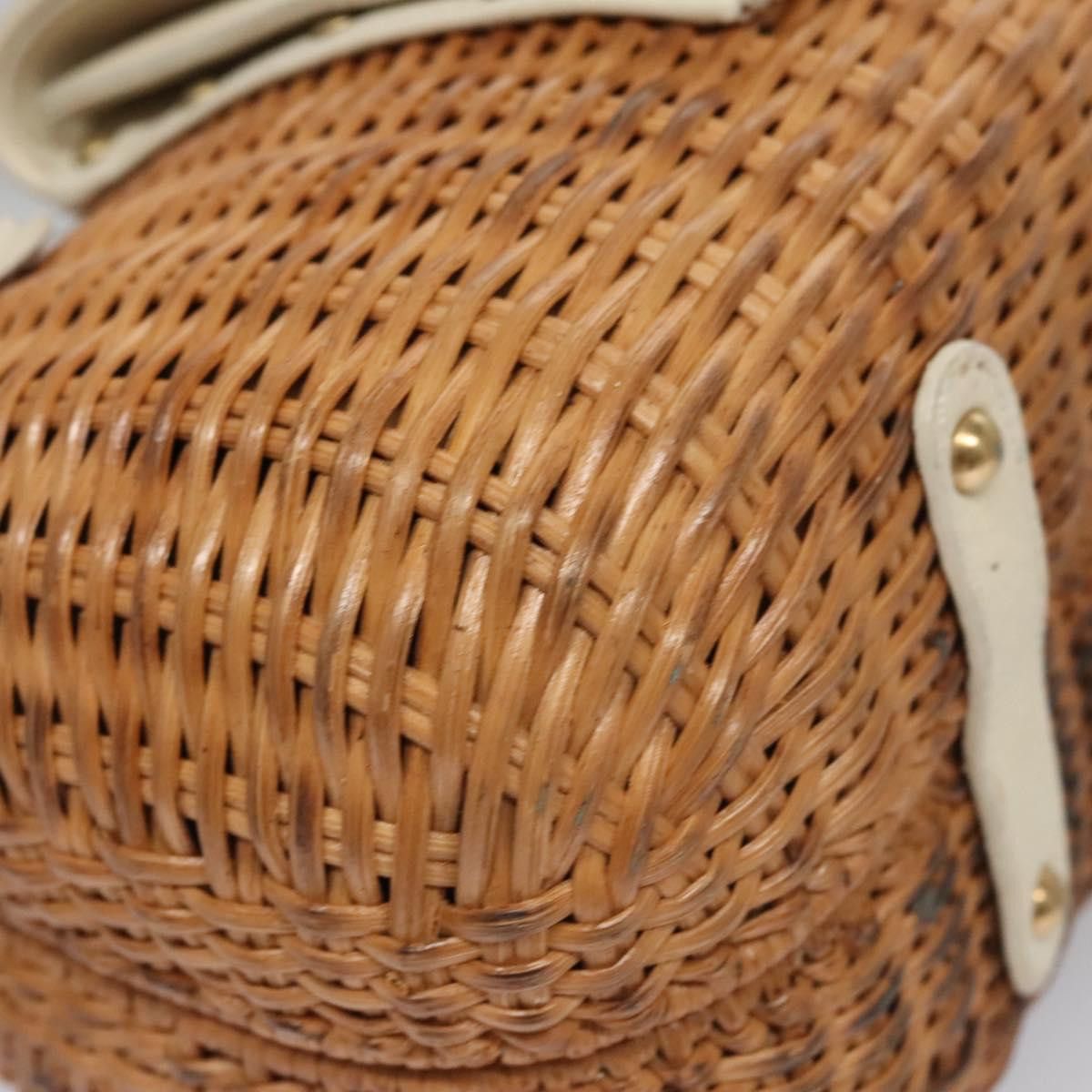 Salvatore Ferragamo Gancini Brown Wicker Handbag (Pre-Owned) Size ONE SIZE - 6 Thumbnail