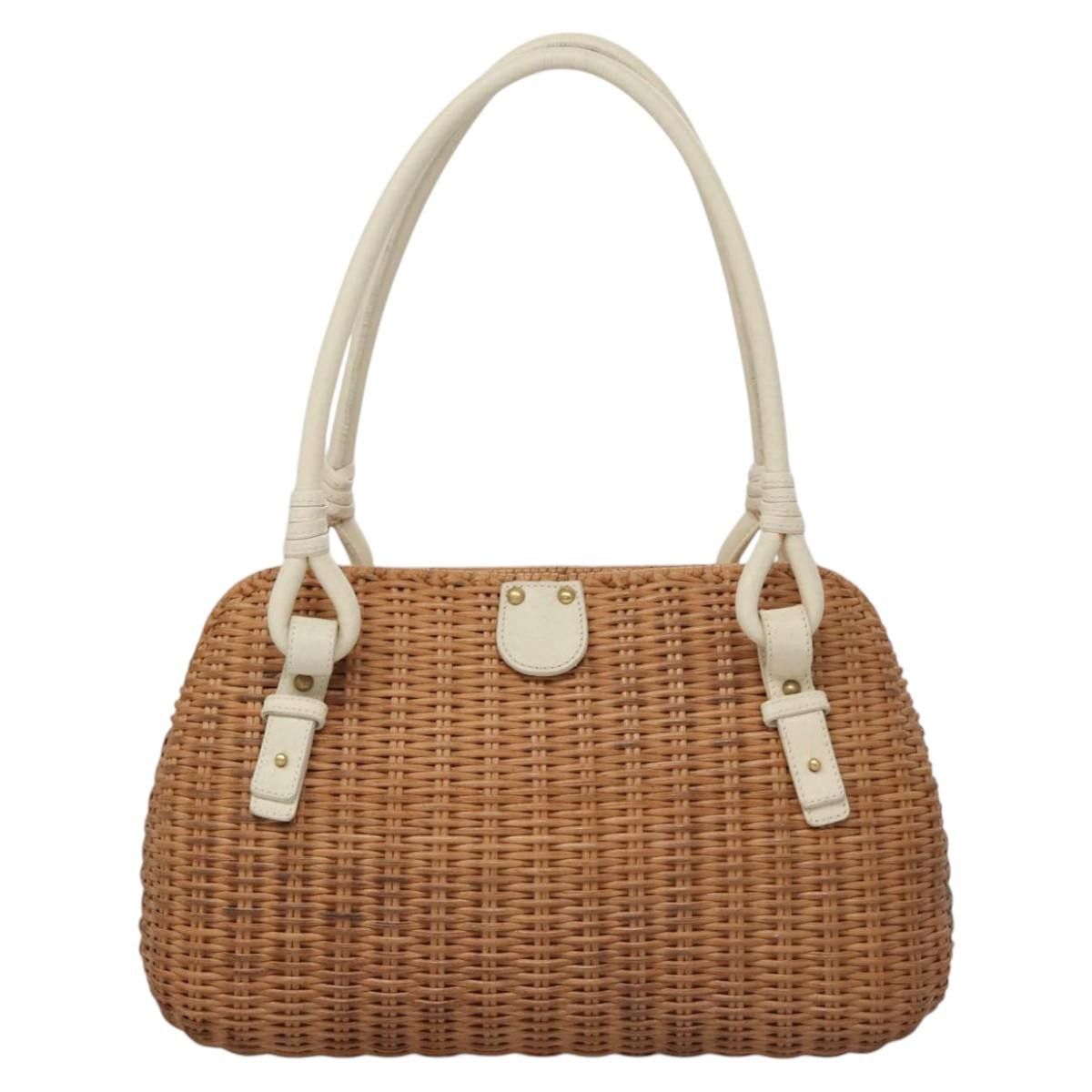 Salvatore Ferragamo Gancini Brown Wicker Handbag (Pre-Owned) Size ONE SIZE - 2 Thumbnail