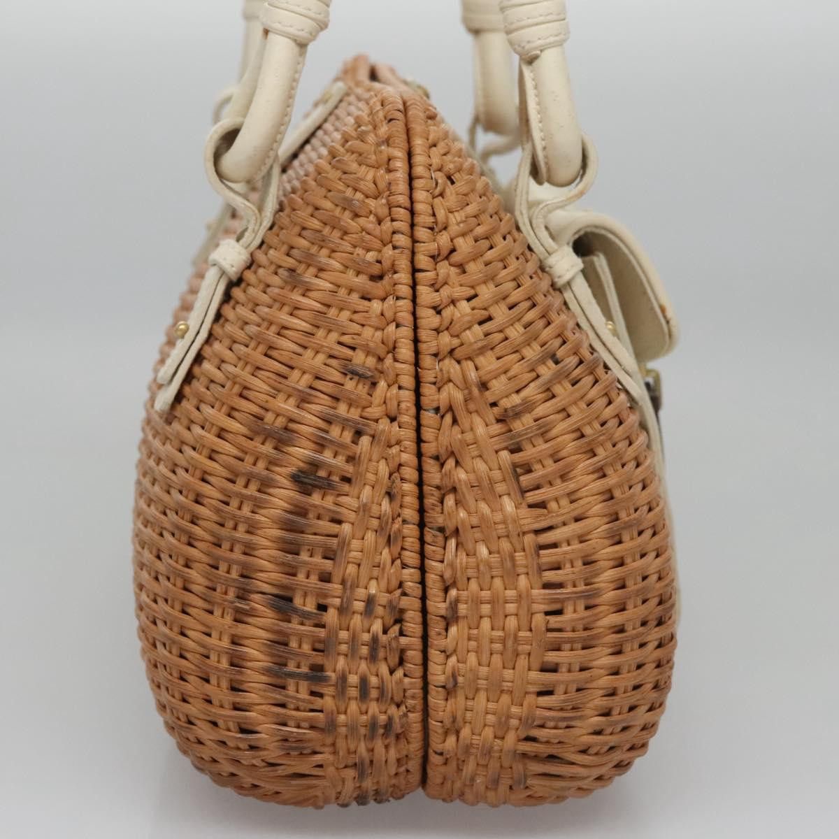 Salvatore Ferragamo Gancini Brown Wicker Handbag (Pre-Owned) Size ONE SIZE - 4 Thumbnail