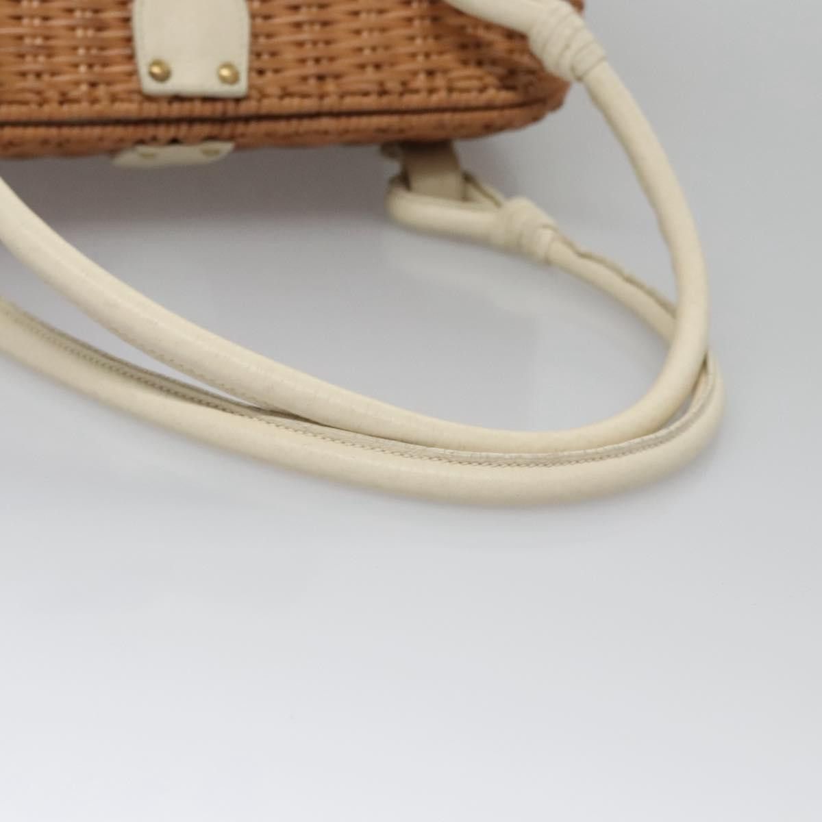 Salvatore Ferragamo Gancini Brown Wicker Handbag (Pre-Owned) Size ONE SIZE - 10 Thumbnail