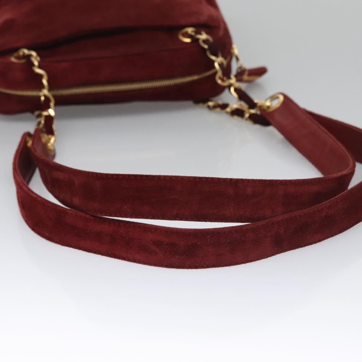 Chanel Triple Coco Red Suede Shoulder Bag (Pre-Owned) Size ONE SIZE - 10 Thumbnail