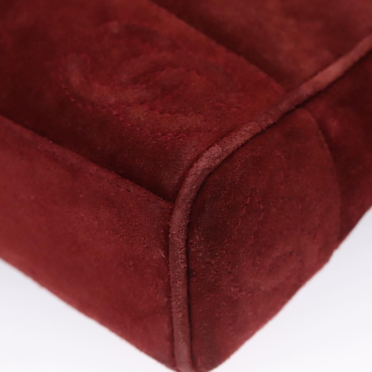 Chanel Triple Coco Red Suede Shoulder Bag (Pre-Owned) Size ONE SIZE - 8 Thumbnail