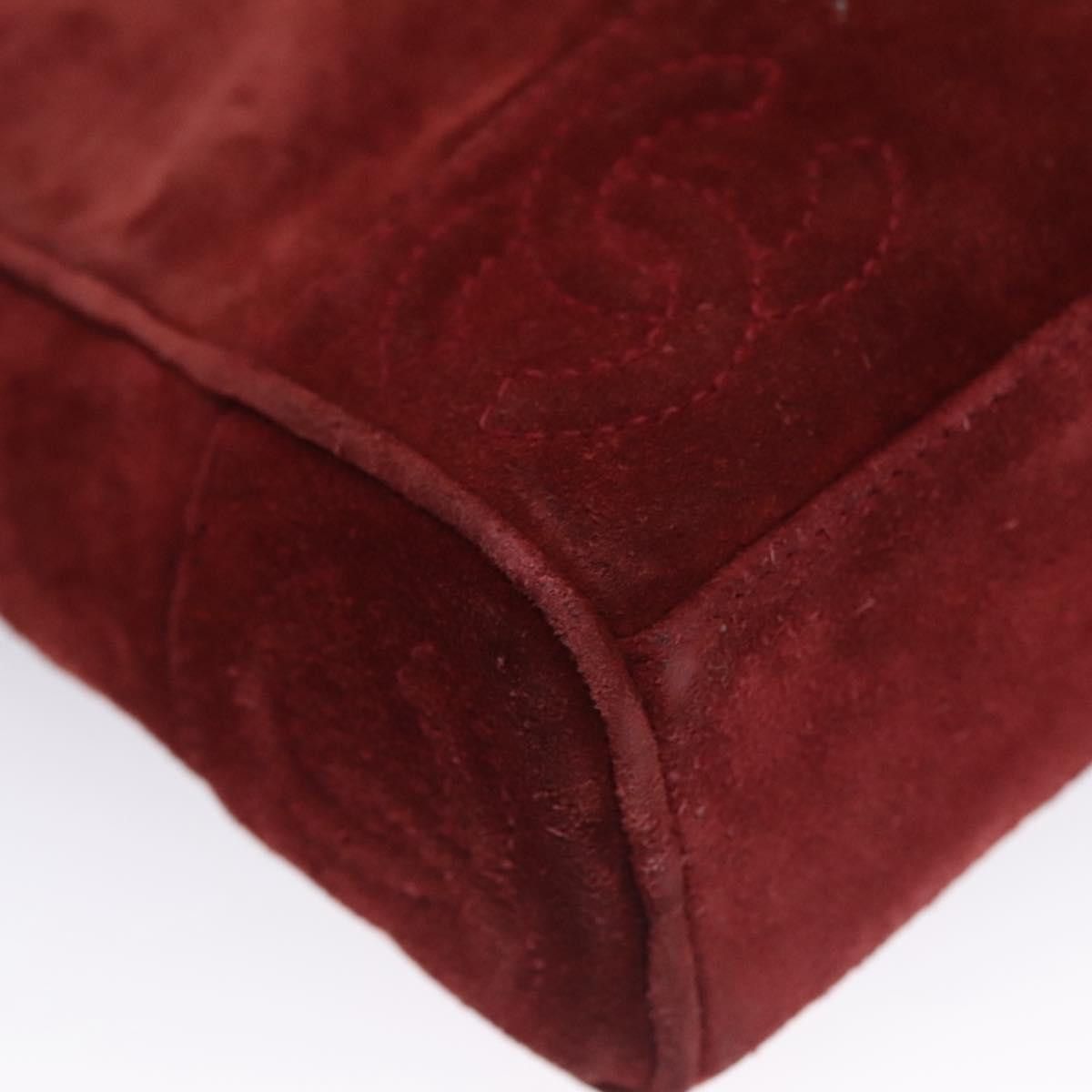 Chanel Triple Coco Red Suede Shoulder Bag (Pre-Owned) Size ONE SIZE - 9 Thumbnail