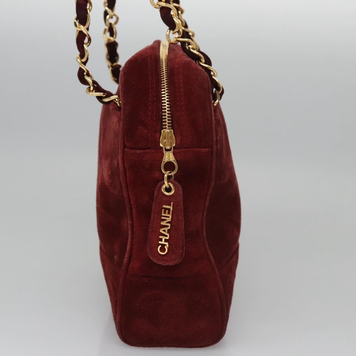 Chanel Triple Coco Red Suede Shoulder Bag (Pre-Owned) Size ONE SIZE - 4 Thumbnail