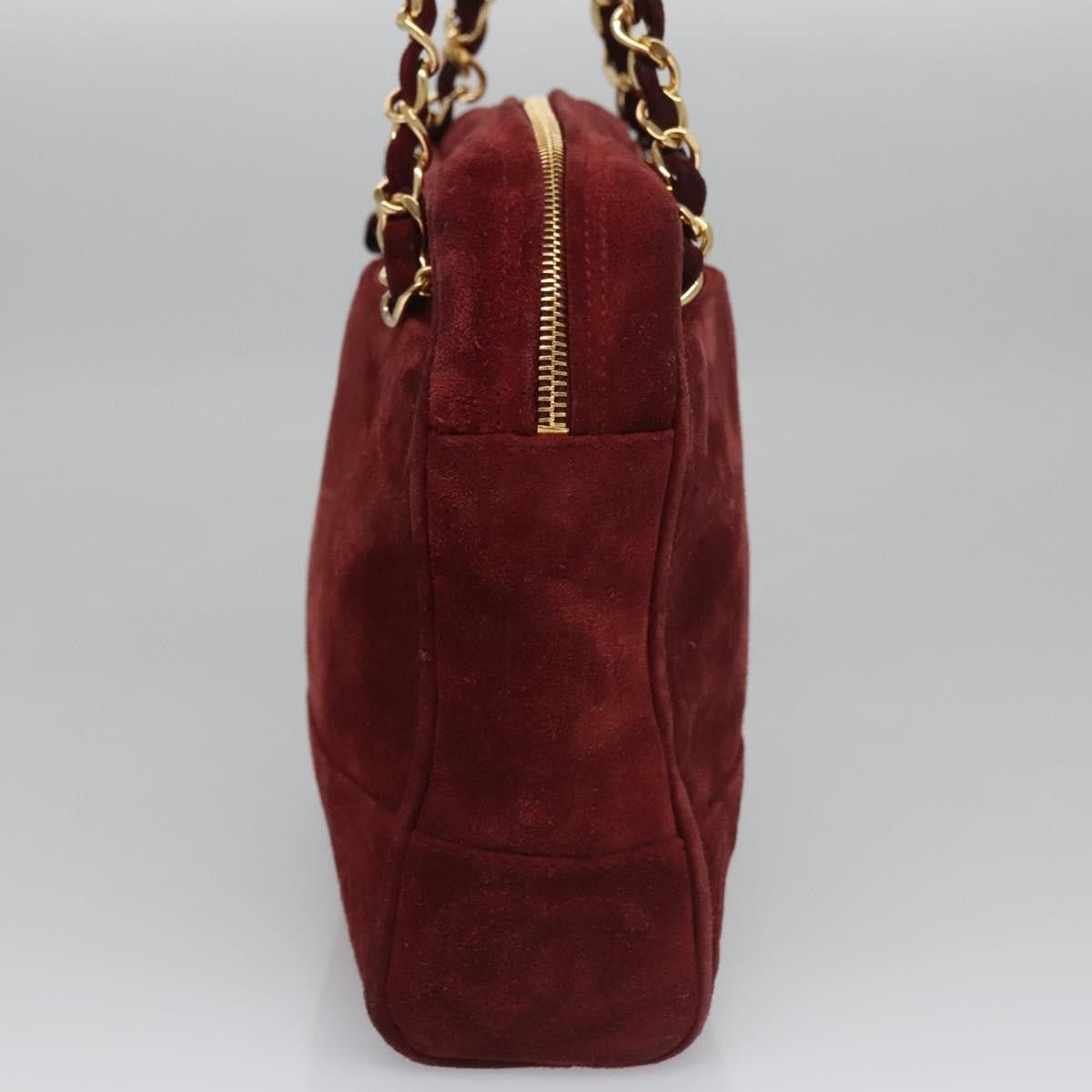 Chanel Triple Coco Red Suede Shoulder Bag (Pre-Owned) Size ONE SIZE - 3 Thumbnail
