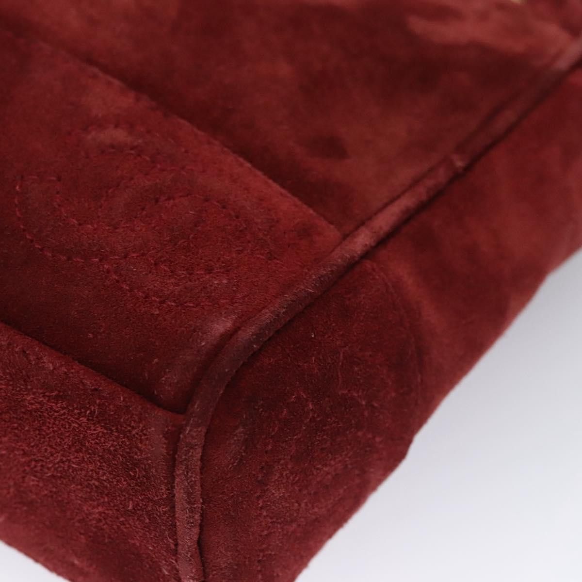 Chanel Triple Coco Red Suede Shoulder Bag (Pre-Owned) Size ONE SIZE - 7 Thumbnail