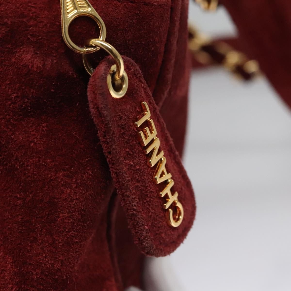 Chanel Triple Coco Red Suede Shoulder Bag (Pre-Owned) Size ONE SIZE - 12 Thumbnail
