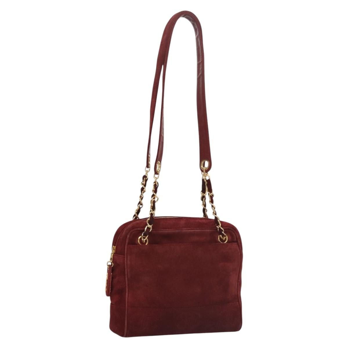 Chanel Triple Coco Red Suede Shoulder Bag (Pre-Owned) Size ONE SIZE - 19 Thumbnail