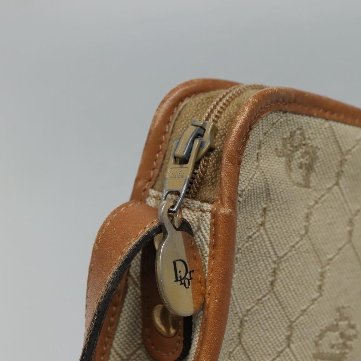 Dior Honeycomb Beige Canvas Shoulder Bag (Pre-Owned) Size ONE SIZE - 12 Thumbnail