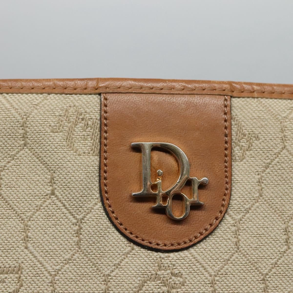 Dior Honeycomb Beige Canvas Shoulder Bag (Pre-Owned) Size ONE SIZE - 14 Thumbnail