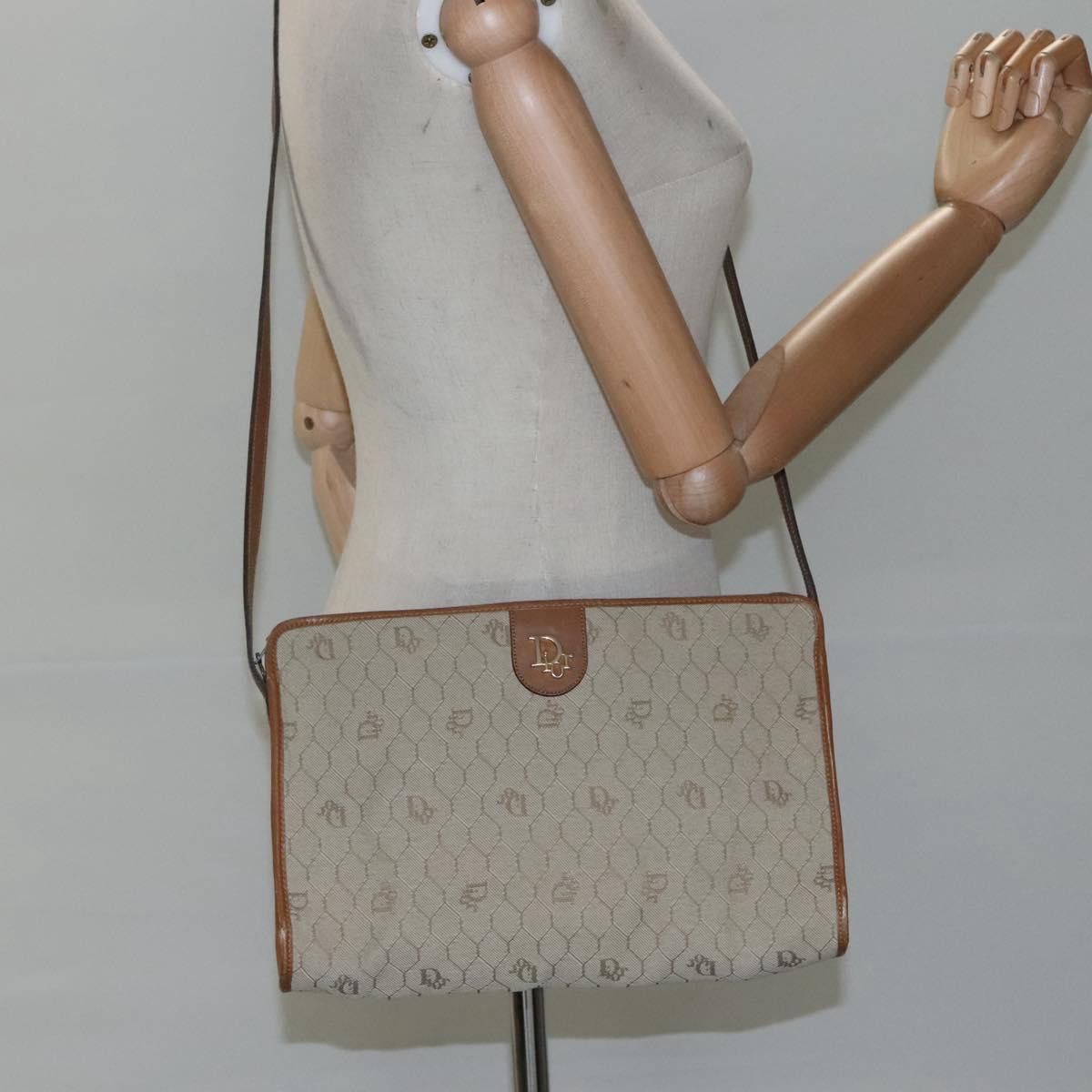 Dior Honeycomb Beige Canvas Shoulder Bag (Pre-Owned) Size ONE SIZE - 15 Thumbnail