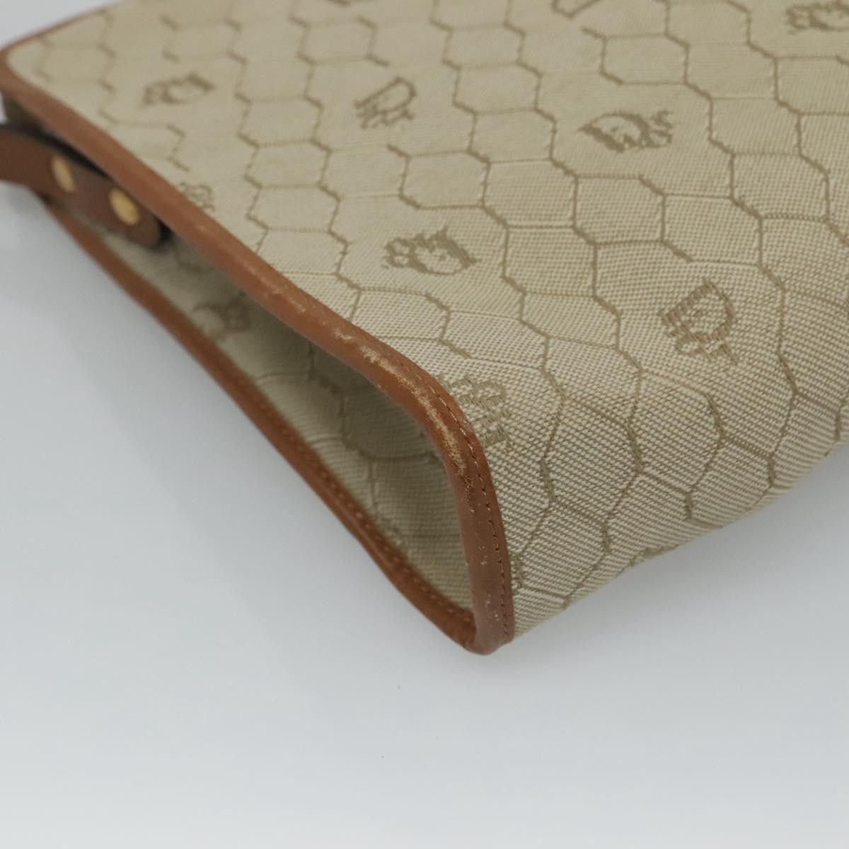 Dior Honeycomb Beige Canvas Shoulder Bag (Pre-Owned) Size ONE SIZE - 8 Thumbnail