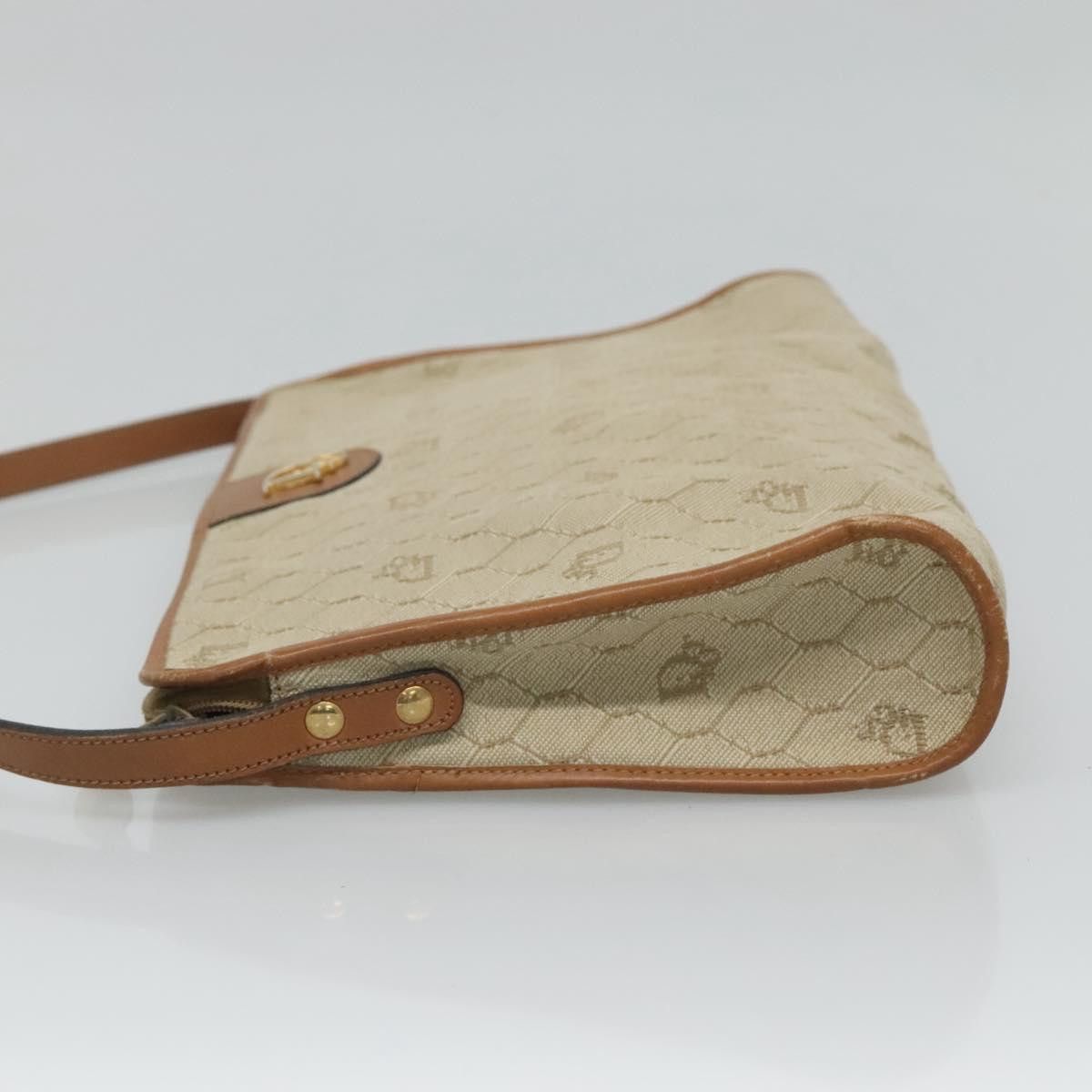 Dior Honeycomb Beige Canvas Shoulder Bag (Pre-Owned) Size ONE SIZE - 4 Thumbnail