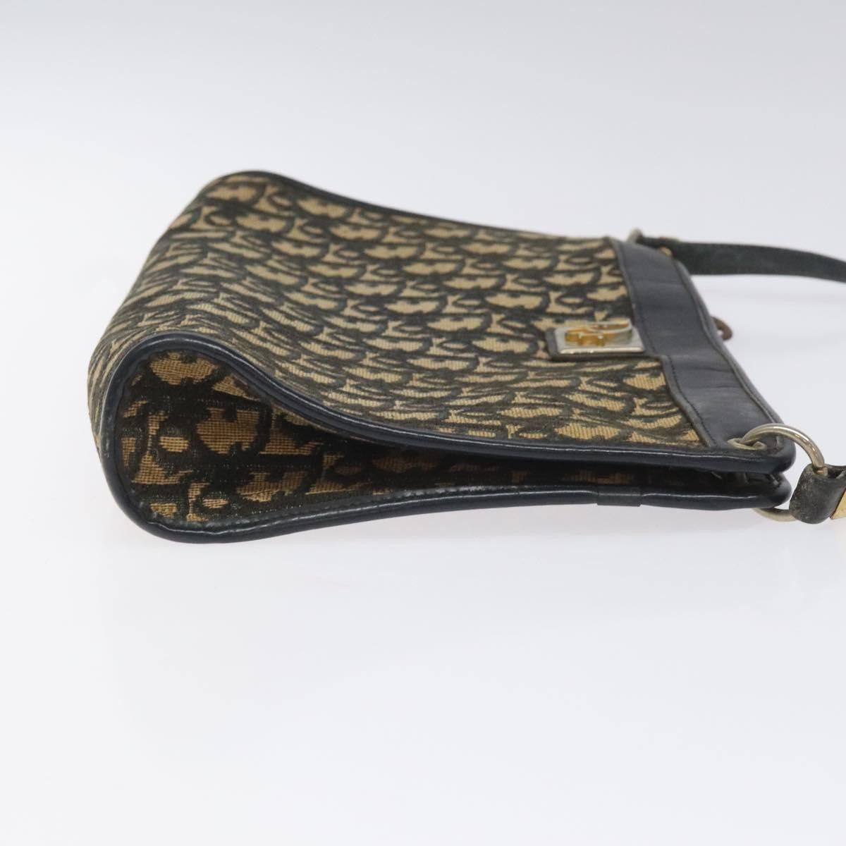 Dior Trotter Navy Canvas Shoulder Bag (Pre-Owned) Size ONE SIZE - 3 Thumbnail