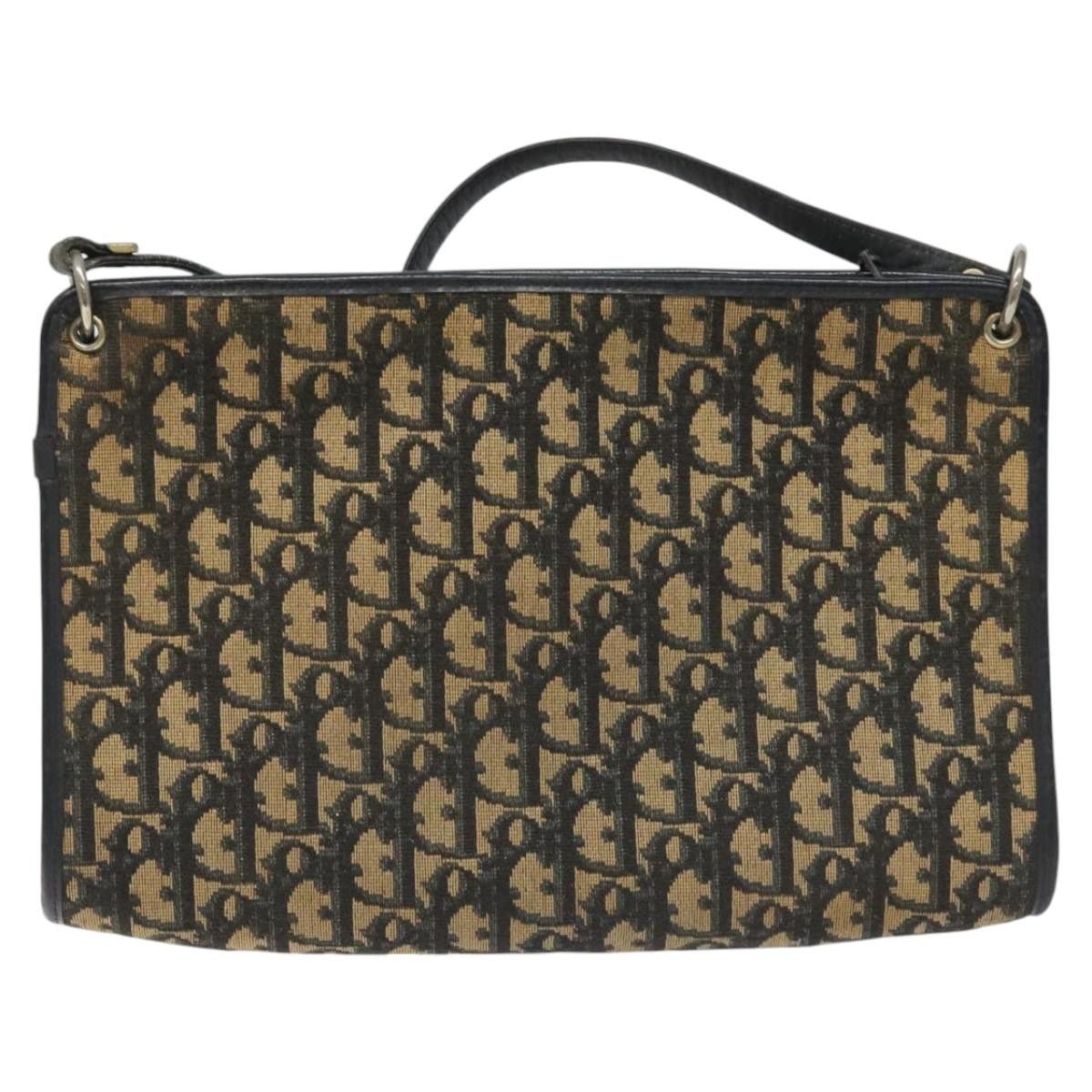 Dior Trotter Navy Canvas Shoulder Bag (Pre-Owned) Size ONE SIZE - 2 Thumbnail