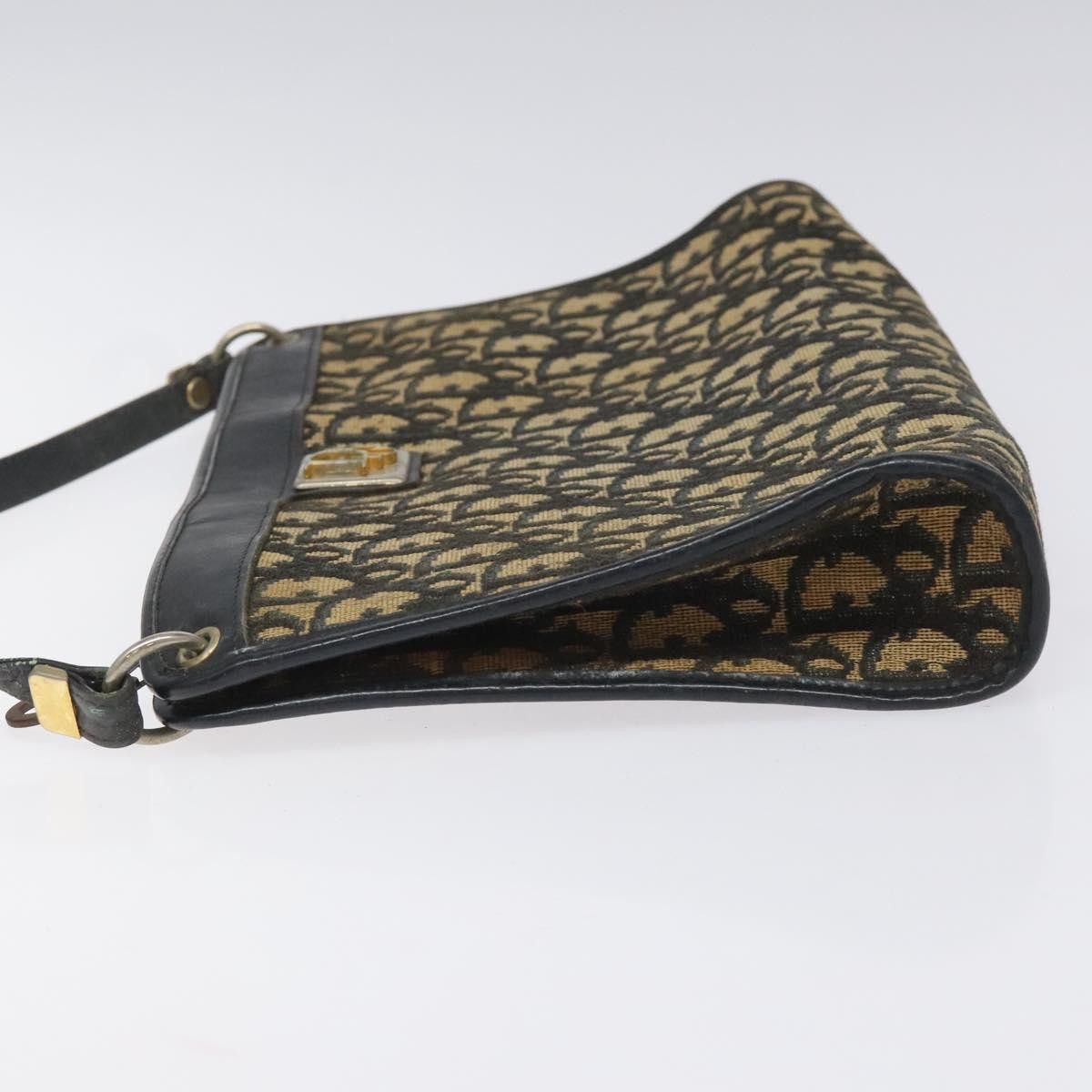 Dior Trotter Navy Canvas Shoulder Bag (Pre-Owned) Size ONE SIZE - 4 Thumbnail