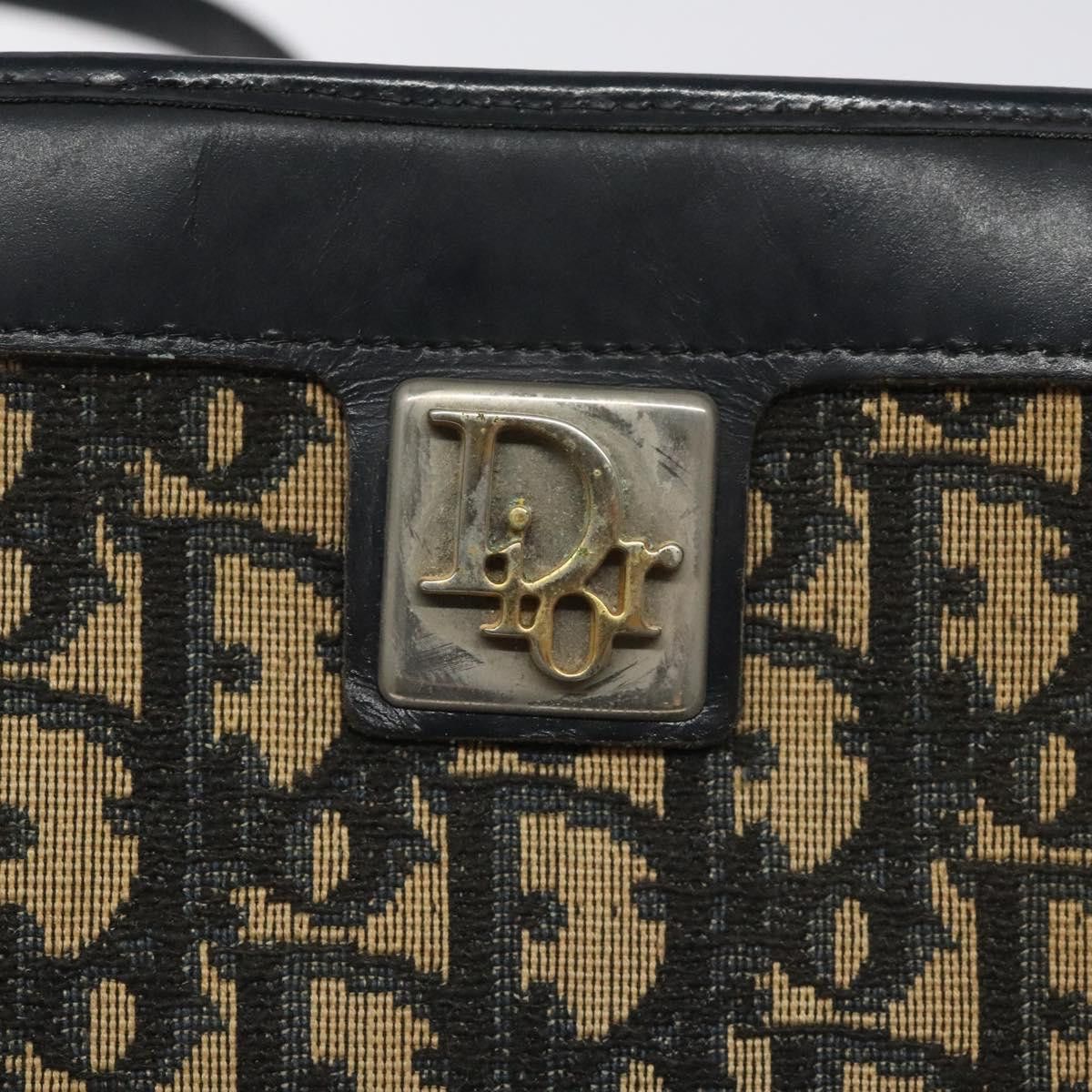 Dior Trotter Navy Canvas Shoulder Bag (Pre-Owned) Size ONE SIZE - 12 Thumbnail