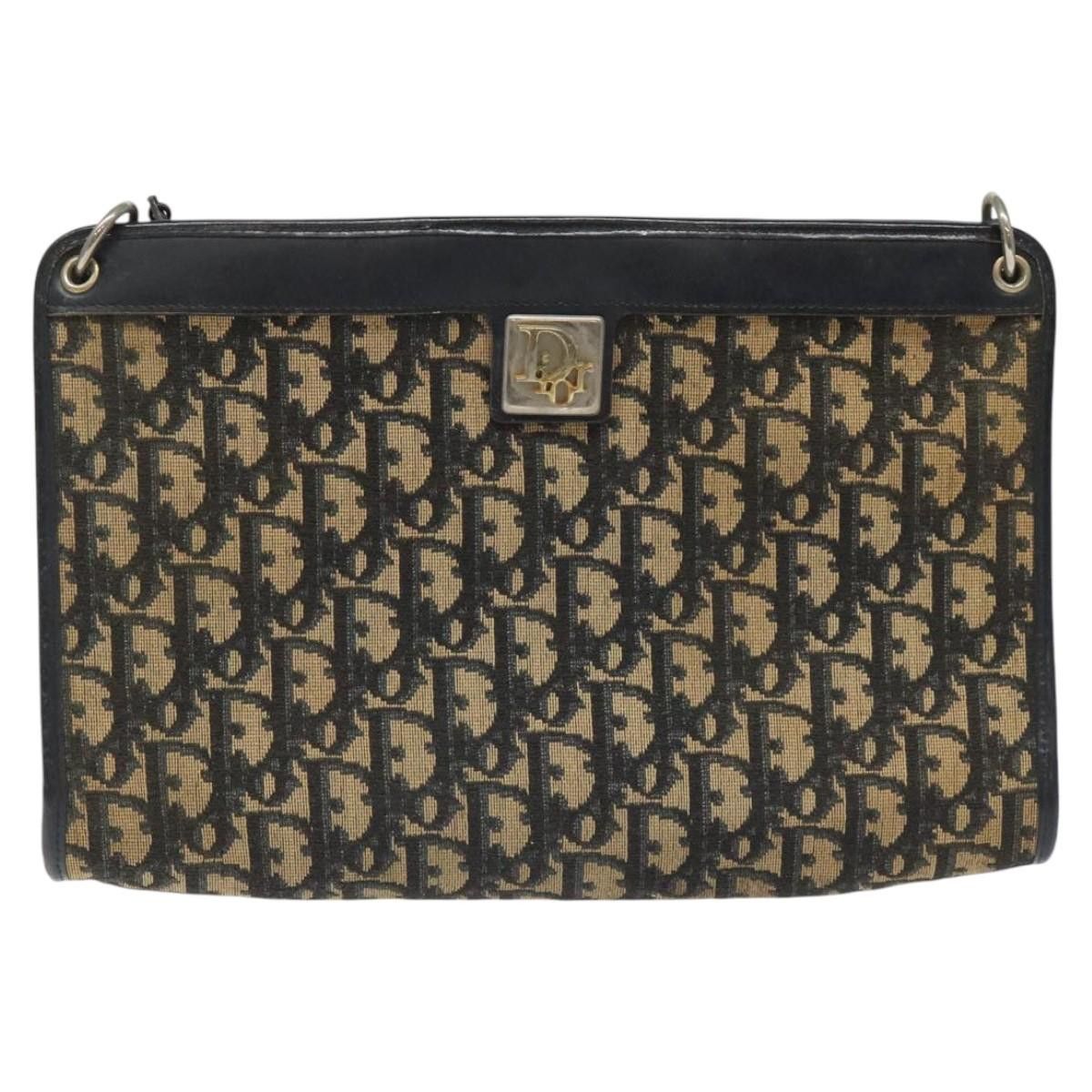Dior Trotter Navy Canvas Shoulder Bag (Pre-Owned) Size ONE SIZE - 19 Thumbnail