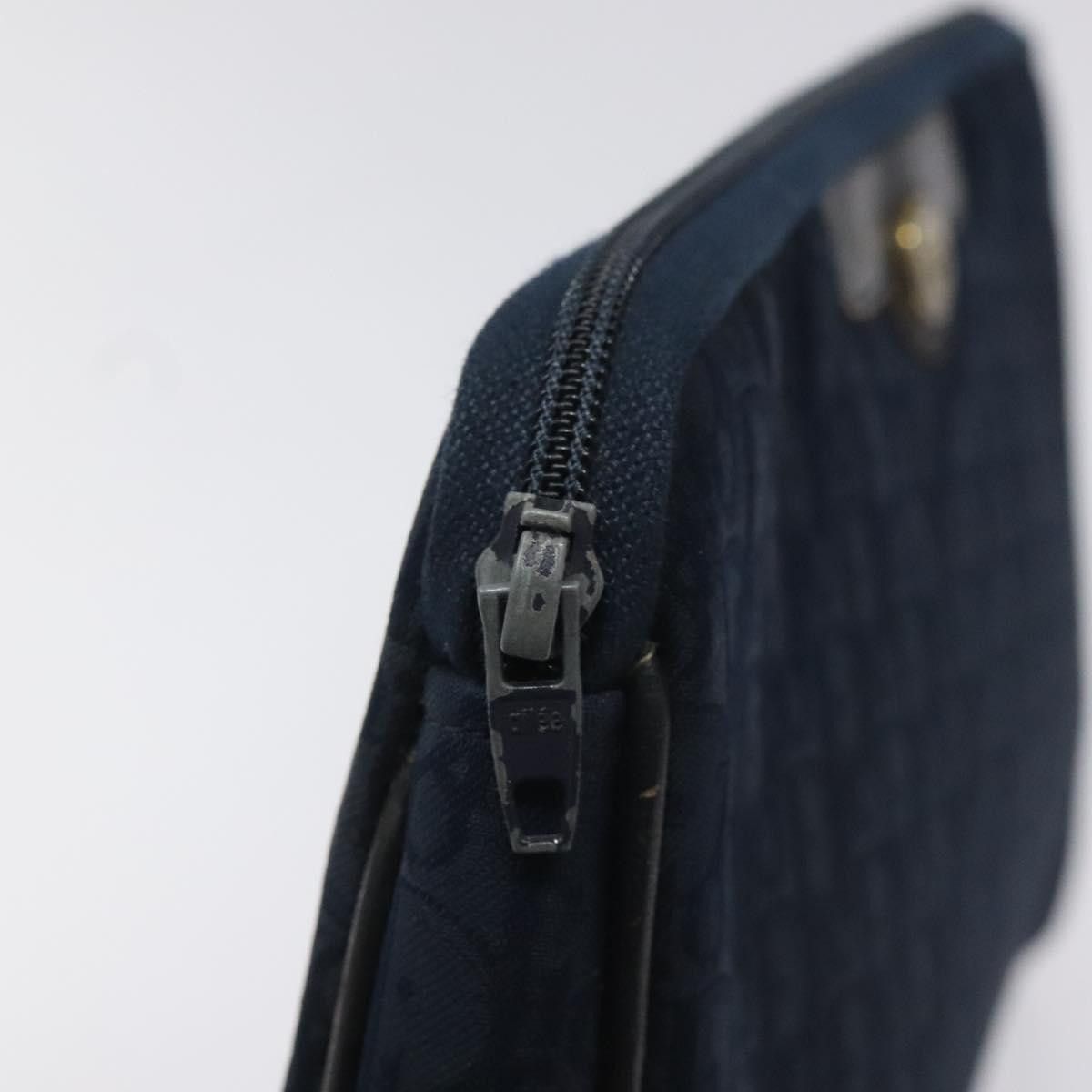 Dior Trotter Navy Canvas Clutch Bag (Pre-Owned) Size ONE SIZE - 11 Thumbnail
