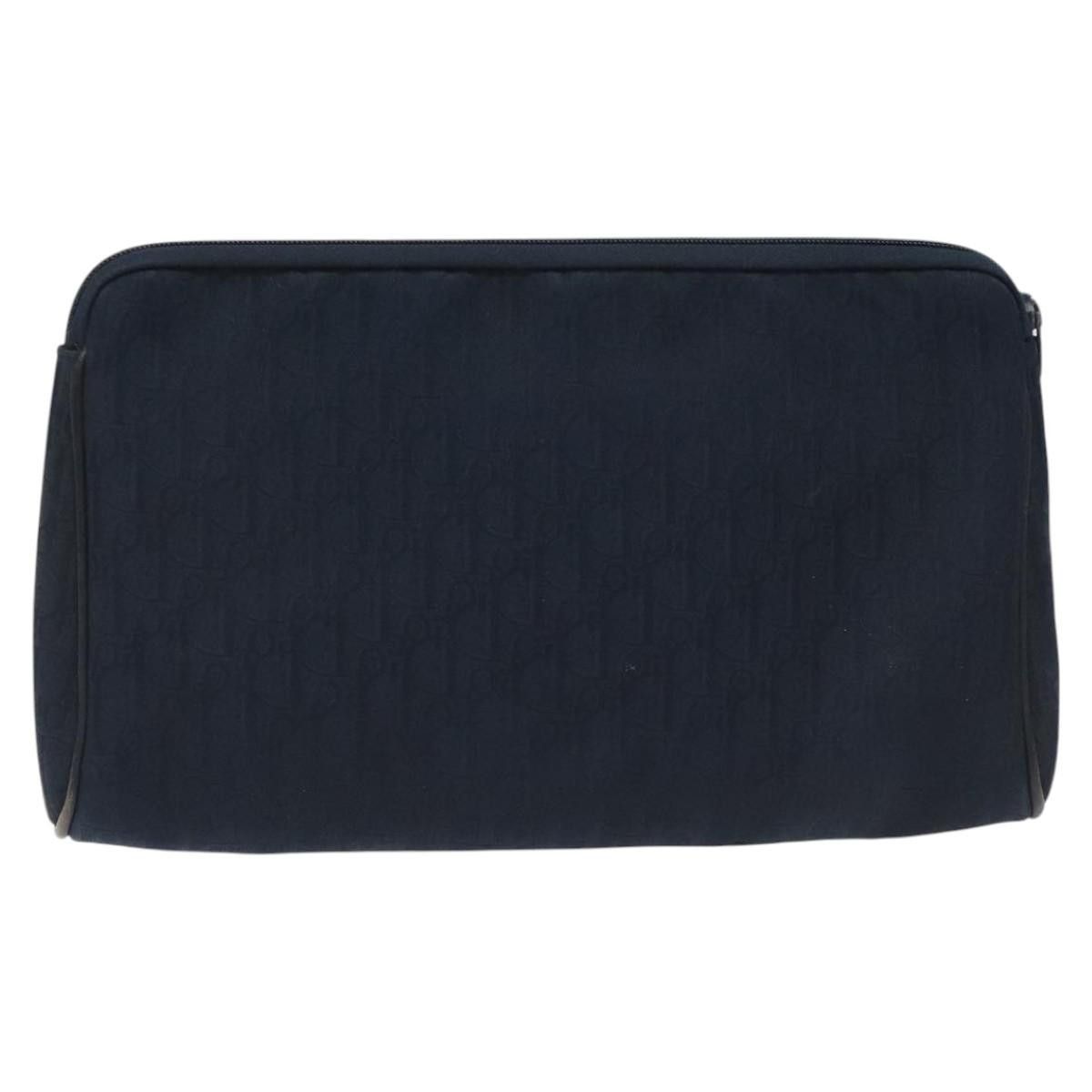 Dior Trotter Navy Canvas Clutch Bag (Pre-Owned) Size ONE SIZE - 2 Thumbnail