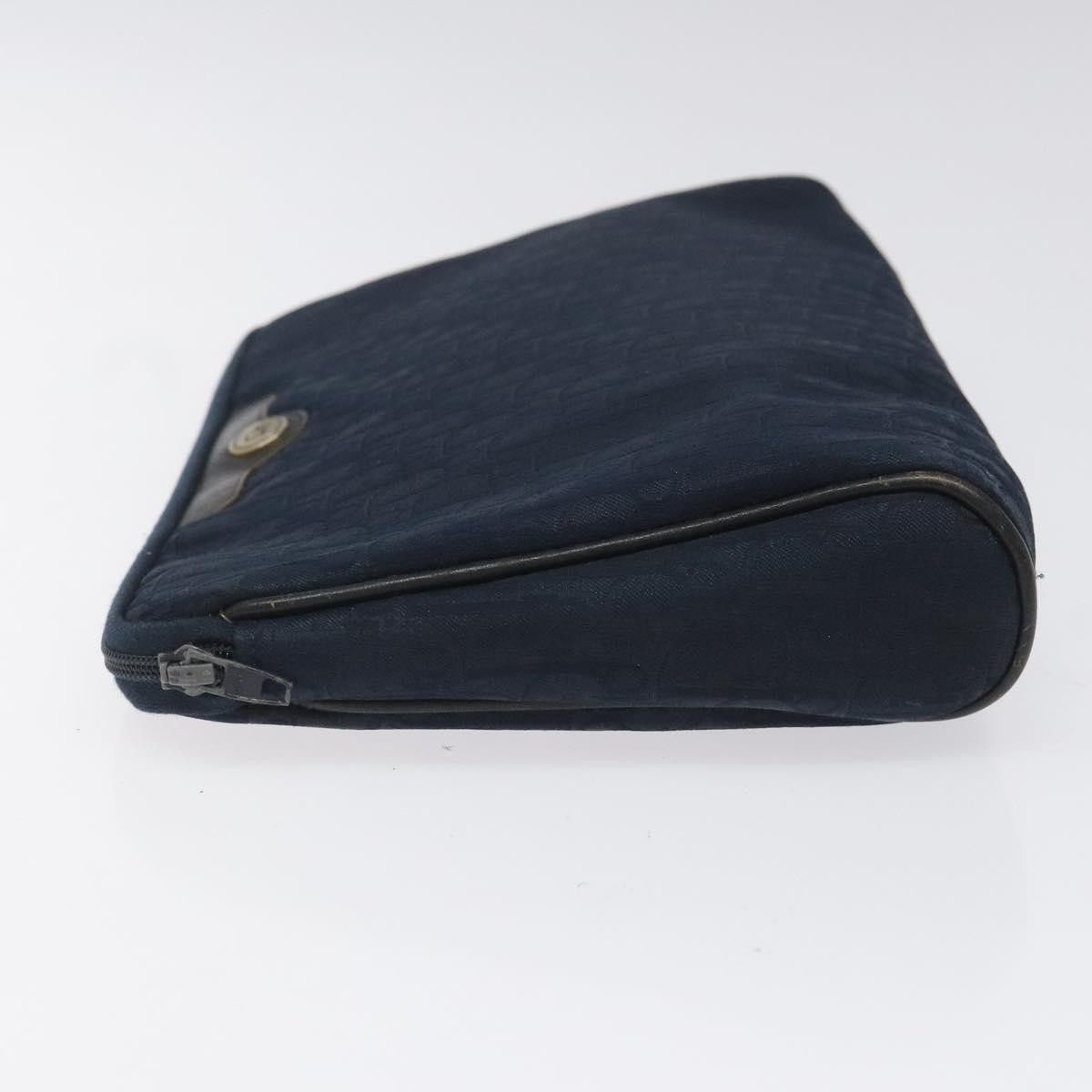 Dior Trotter Navy Canvas Clutch Bag (Pre-Owned) Size ONE SIZE - 4 Thumbnail