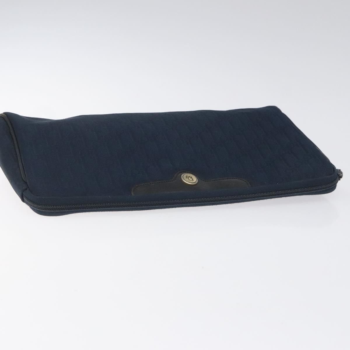 Dior Trotter Navy Canvas Clutch Bag (Pre-Owned) Size ONE SIZE - 14 Thumbnail