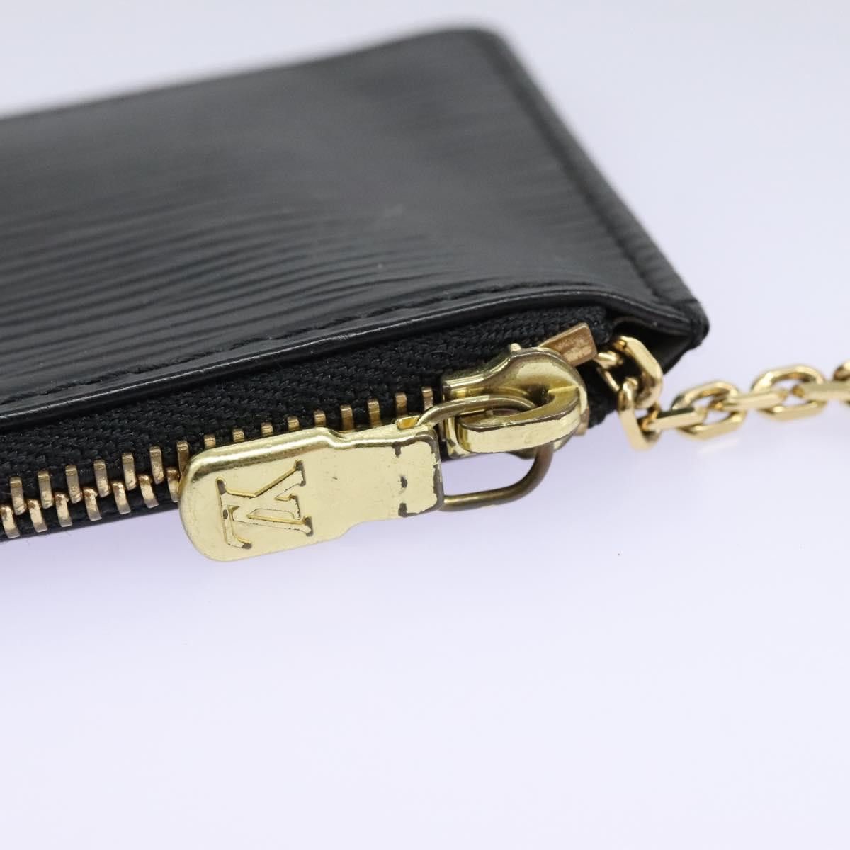 Louis Vuitton Pochette Clés Black Leather Wallet (Pre-Owned) Size ONE SIZE - 11 Thumbnail