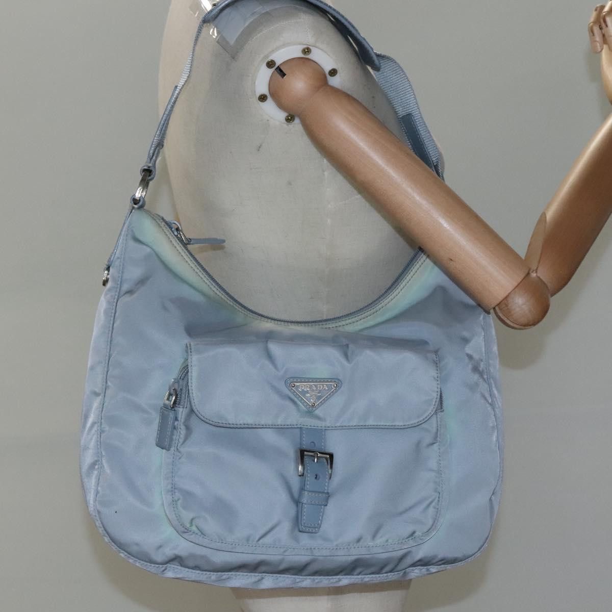 Prada Tessuto Blue Synthetic Shoulder Bag (Pre-Owned) Size ONE SIZE - 18 Thumbnail