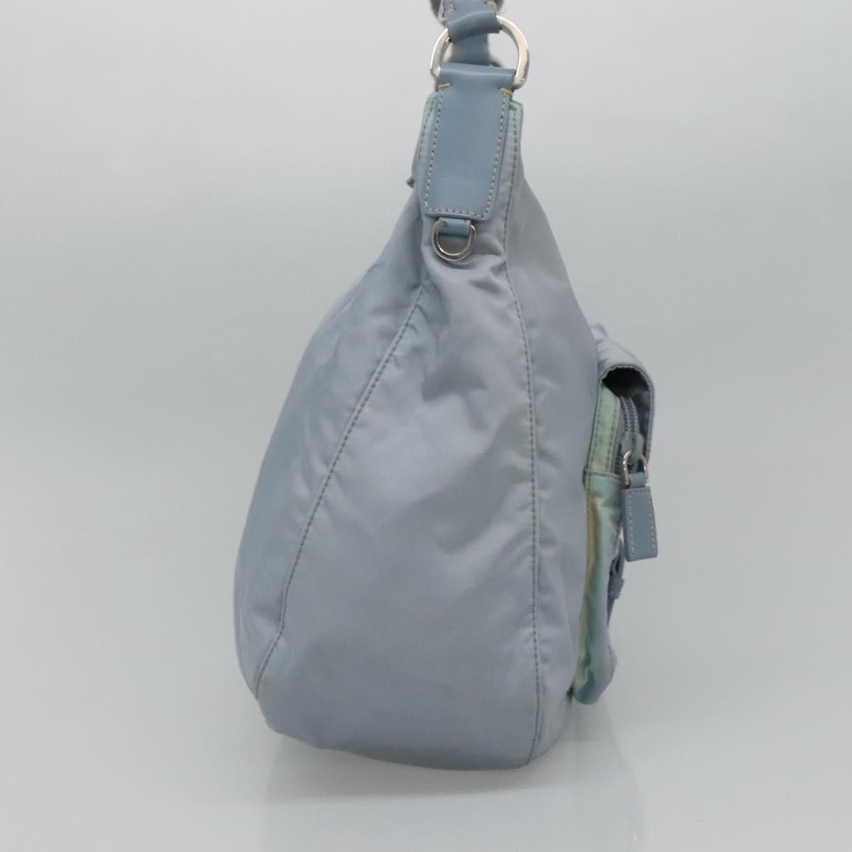 Prada Tessuto Blue Synthetic Shoulder Bag (Pre-Owned) Size ONE SIZE - 3 Thumbnail