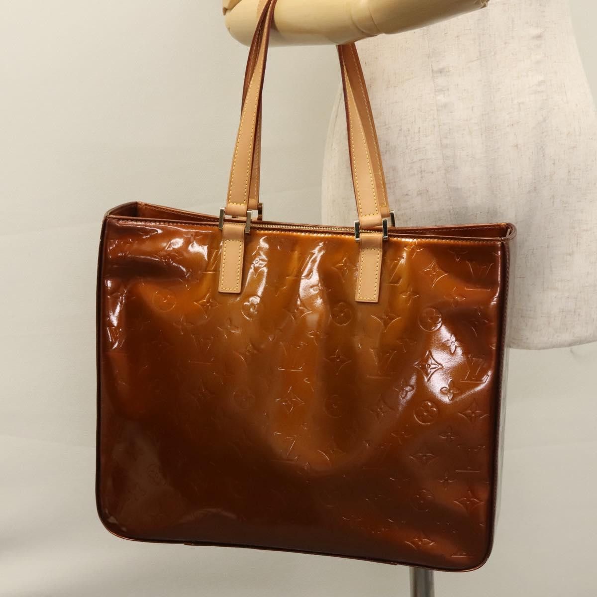 Louis Vuitton Columbus Brown Patent Leather Tote Bag (Pre-Owned) Size ONE SIZE - 18 Thumbnail