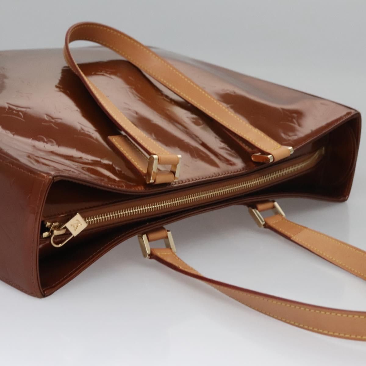 Louis Vuitton Columbus Brown Patent Leather Tote Bag (Pre-Owned) Size ONE SIZE - 12 Thumbnail
