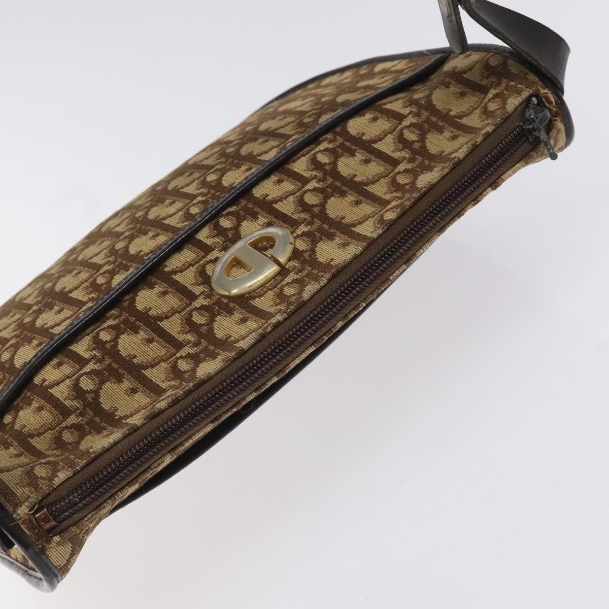 Dior Trotter Brown Canvas Shoulder Bag (Pre-Owned) Size ONE SIZE - 5 Thumbnail